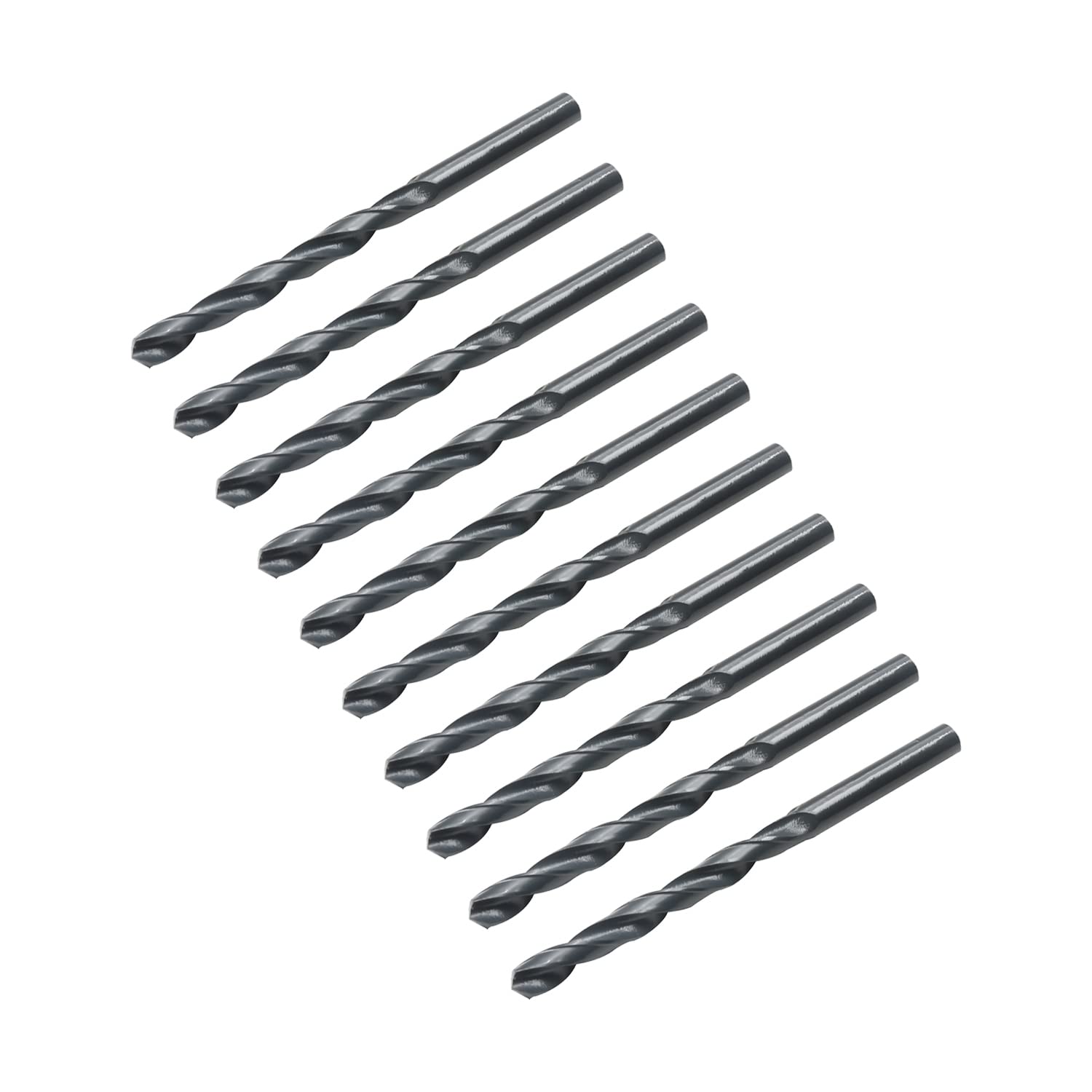 Utoolmart 10-Piece HSS-4241 Black Round Shank Twist Drill Bit Set - 6.7mm Diameter High Speed Steel Drill Bits for Metal, Steel & Aluminum Alloy - Perfect for DIY Projects, Woodworking & Metal Fabrication
