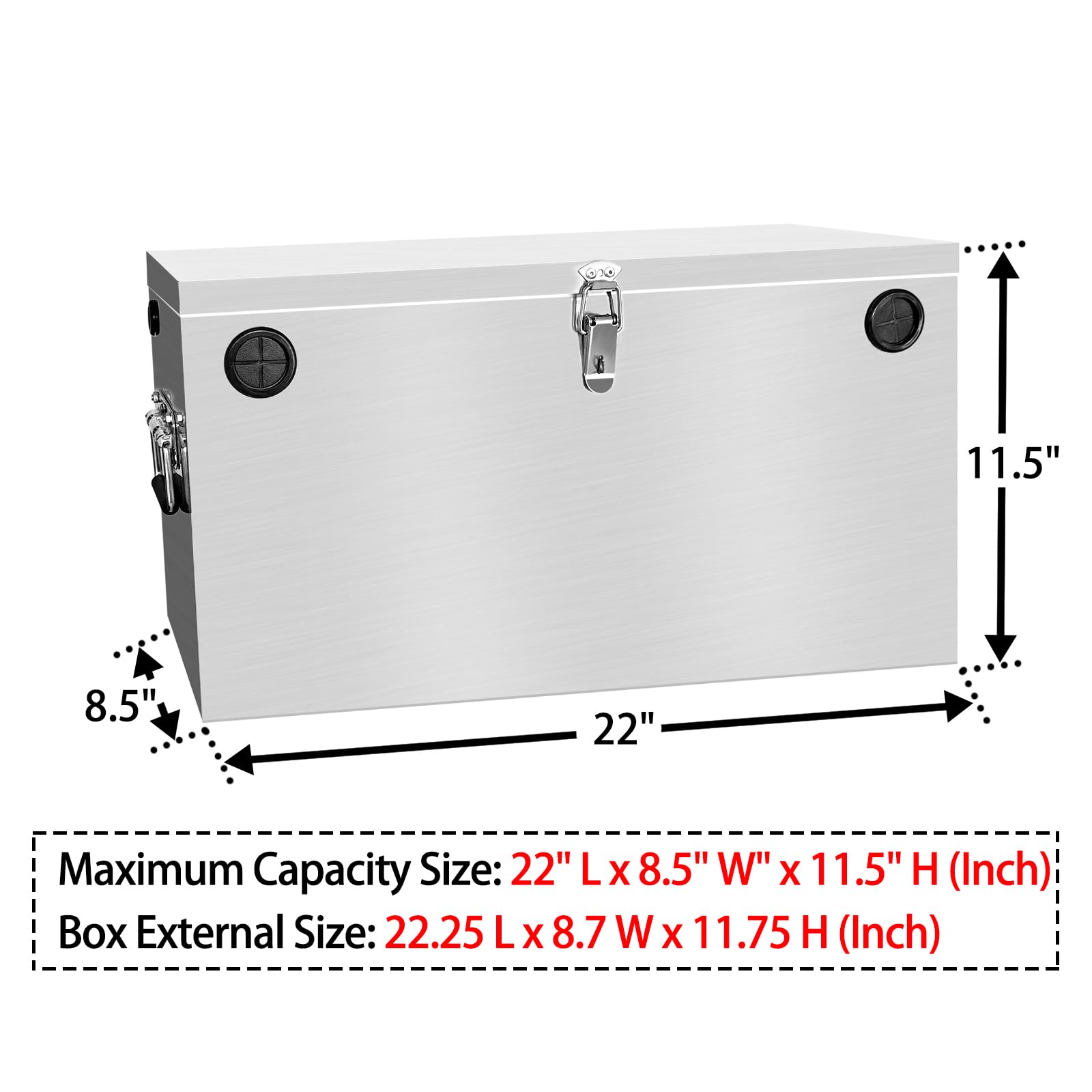 12V Double Battery Box - Heavy Duty Stainless Steel Battery Relocation Kit for Car, RV, Marine, Trailer, Boat & Trolling Motor | Waterproof Battery Storage Case for Kayak, Off-Road Vehicles & Outdoor Power Supply