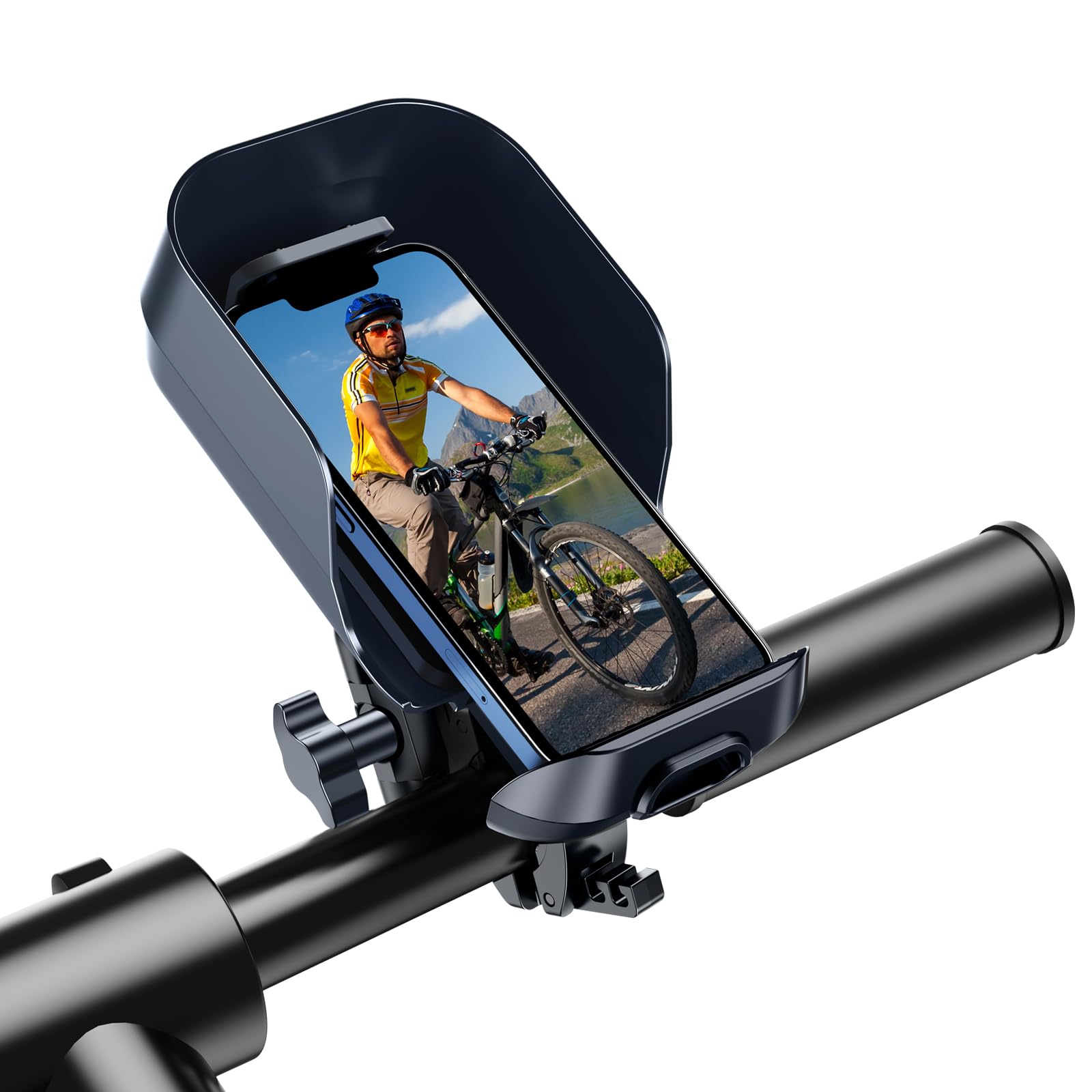 Waterproof Bike Phone Holder - Universal Motorcycle & Bicycle Phone Mount for Electric Scooters | Fits 4.7-7 Inch Smartphones | Perfect for Cycling, Commuting & Outdoor Adventures