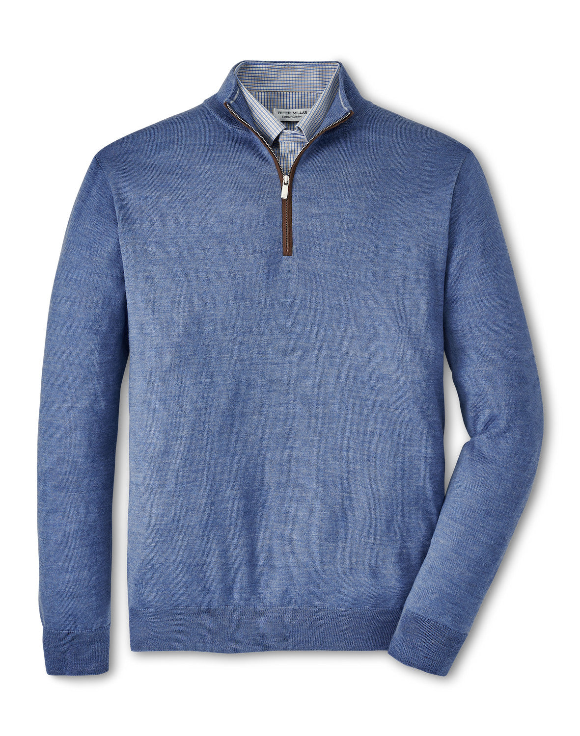 PETER MILLAR SDE TRIM 1/4 ZIP SWEATER - Men's Lightweight Quarter-Zip Pullover for Golf, Travel & Casual Wear