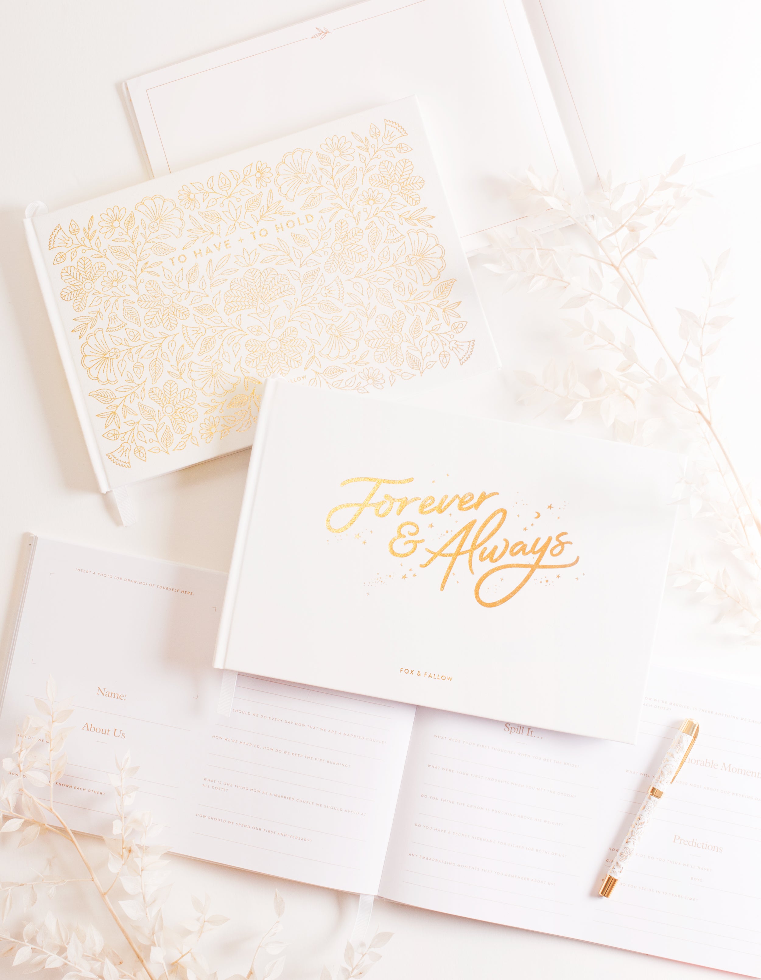 Forever & Always Wedding Guest Book - Elegant Keepsake Box for Bridal Shower, Anniversary & Special Events - Perfect for Couples & Brides