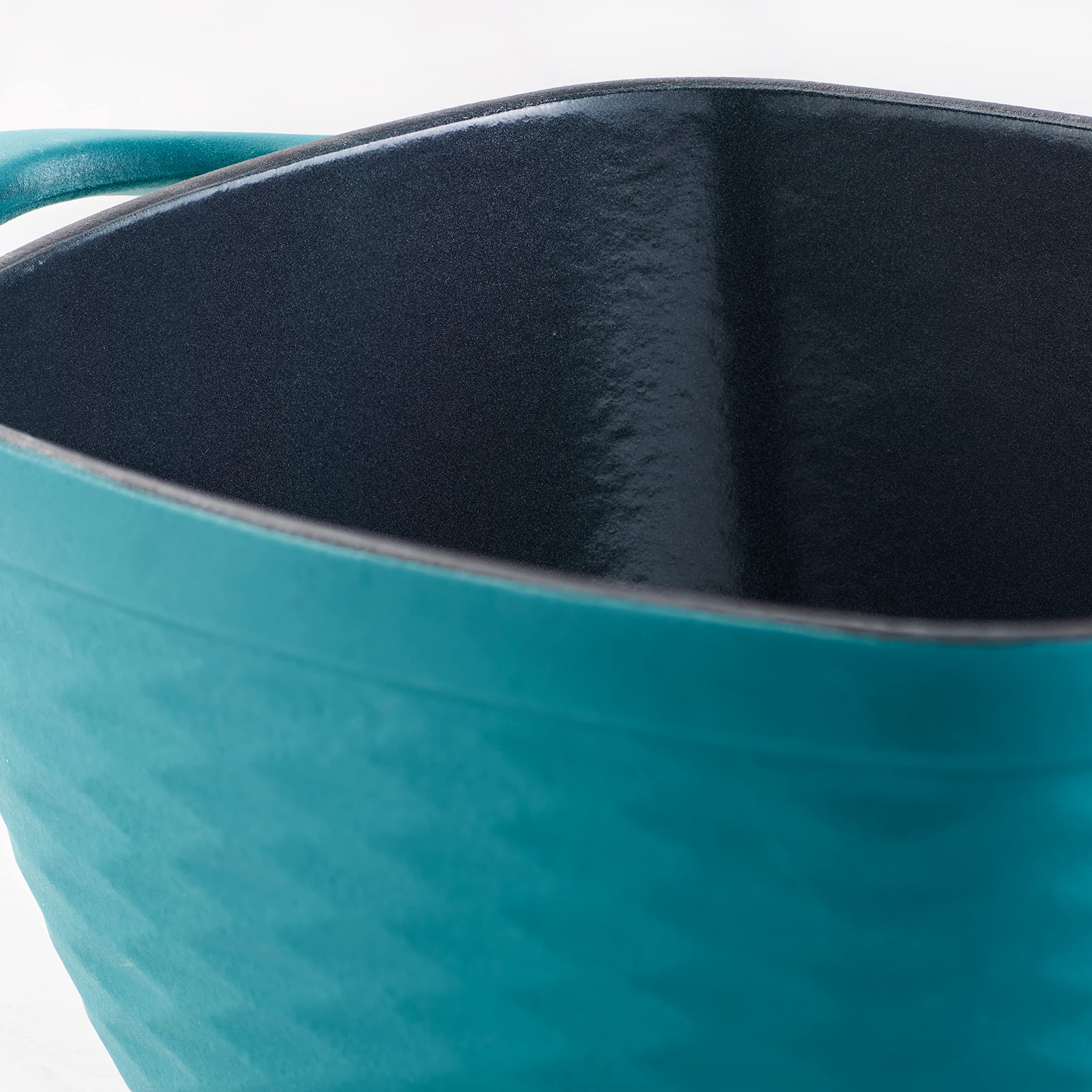 Prisma 7 Quart Enameled Cast Iron Covered Square Dutch Oven - Teal Blue - Perfect for Braising, Baking, Roasting & Slow Cooking Soups, Stews & Casseroles