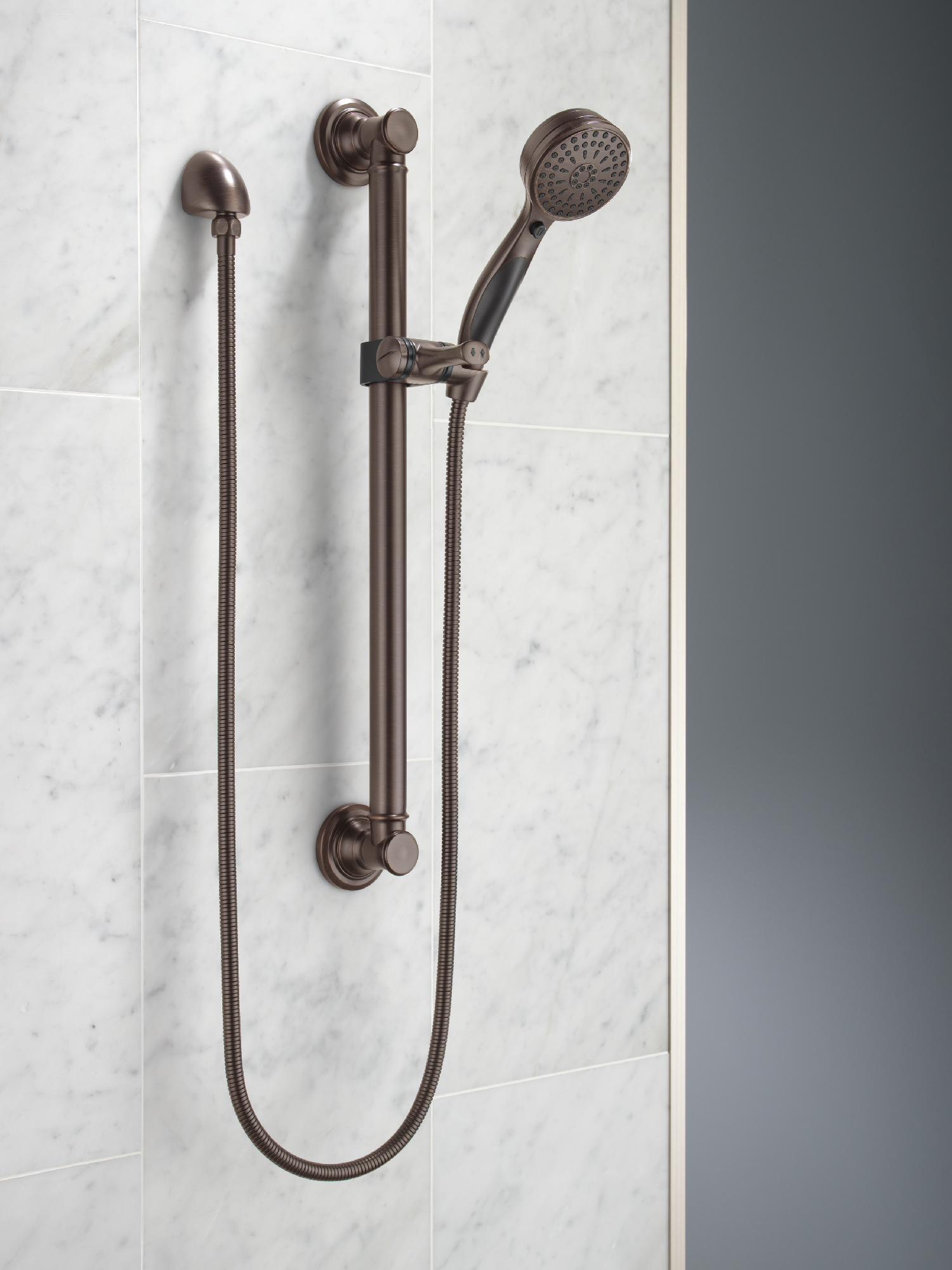 Delta ActivTouch 9-Setting Hand Shower with Slide Bar in Venetian Bronze - Perfect for Bathroom Renovation & Spa-Like Shower Experience (Model 51900 RB)