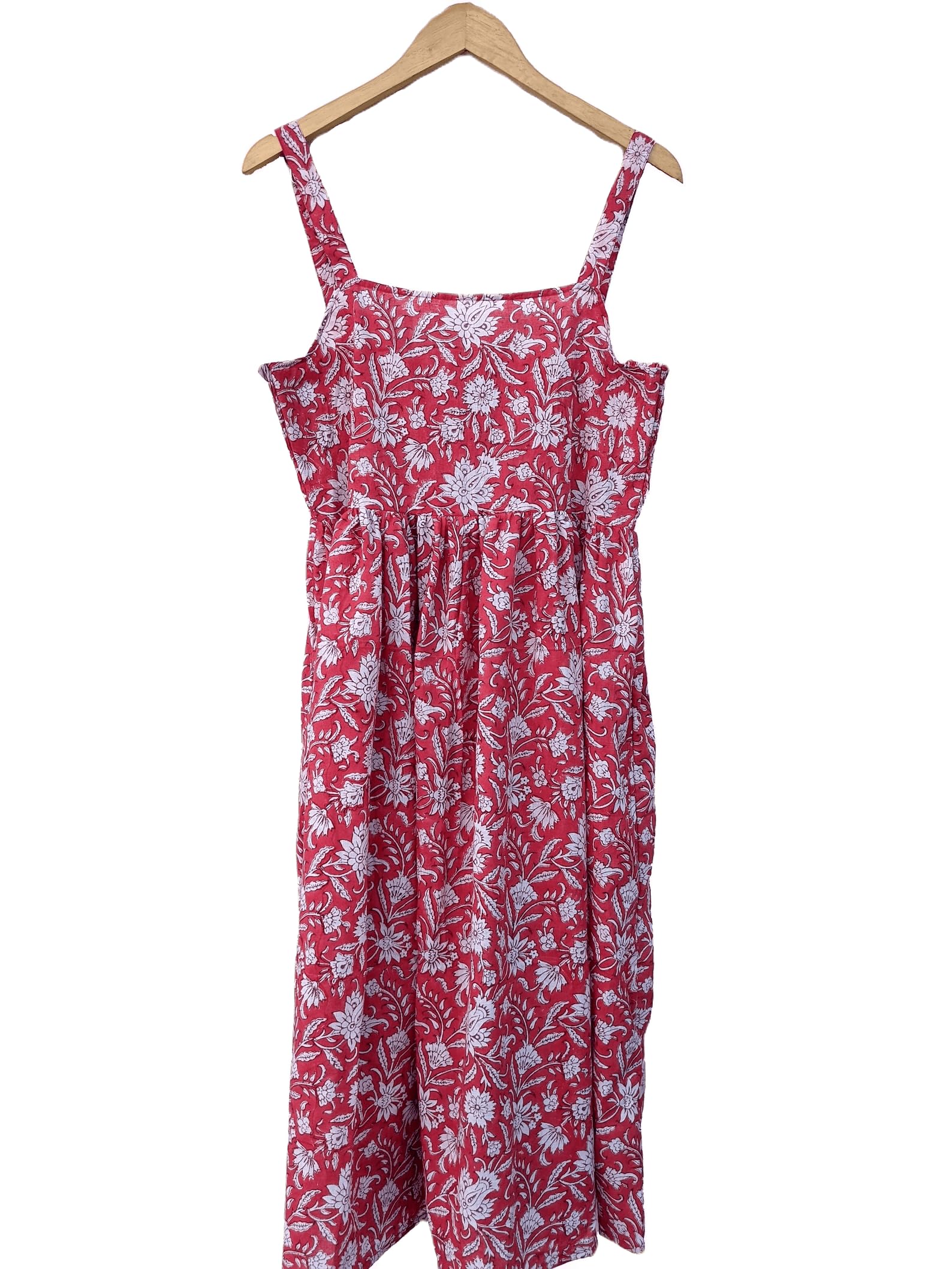 Handmade Cotton Dress - Boho Hippie Style with Indian Hand Block Print | Perfect for Summer, Festivals & Casual Wear