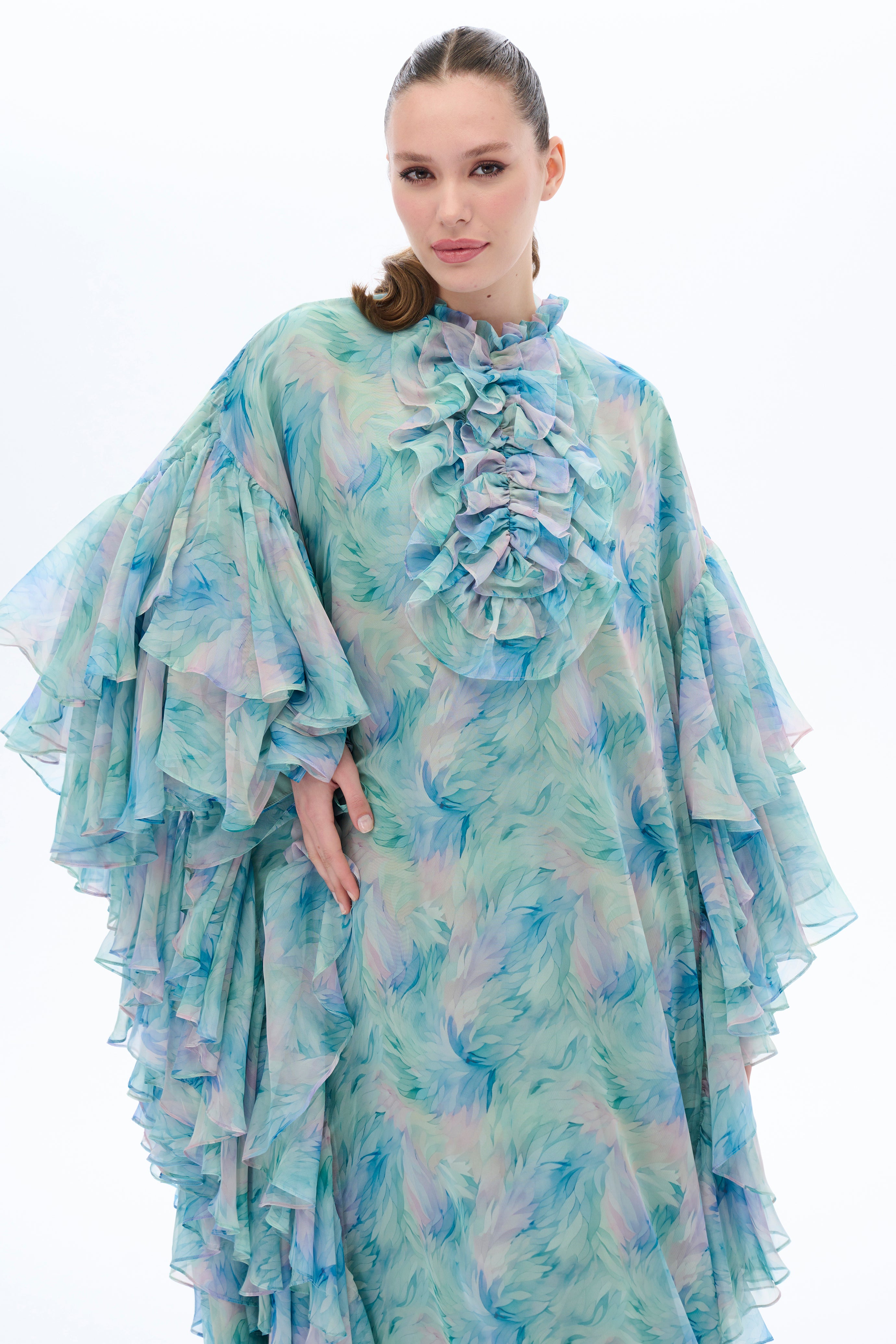 Floral Embroidered Caftan Dress for Women - Boho Chic Beach Cover Up, Poolside Lounge & Summer Vacation Outfit