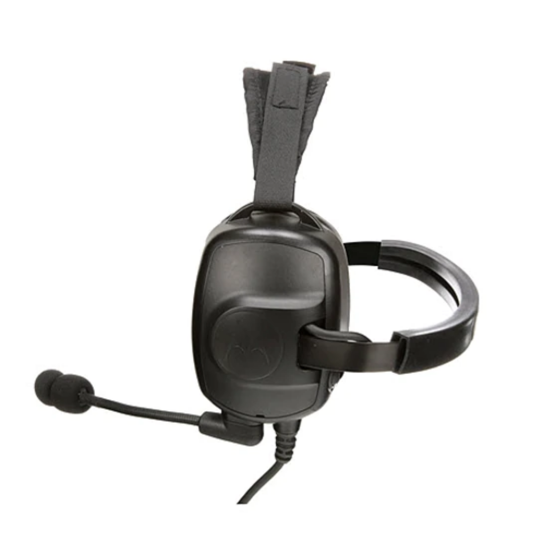 Motorola PMLN6852 Heavy Duty Behind-the-Head Headset with Noise Cancellation - Durable Business Headset for Call Centers, Warehouses & Industrial Use