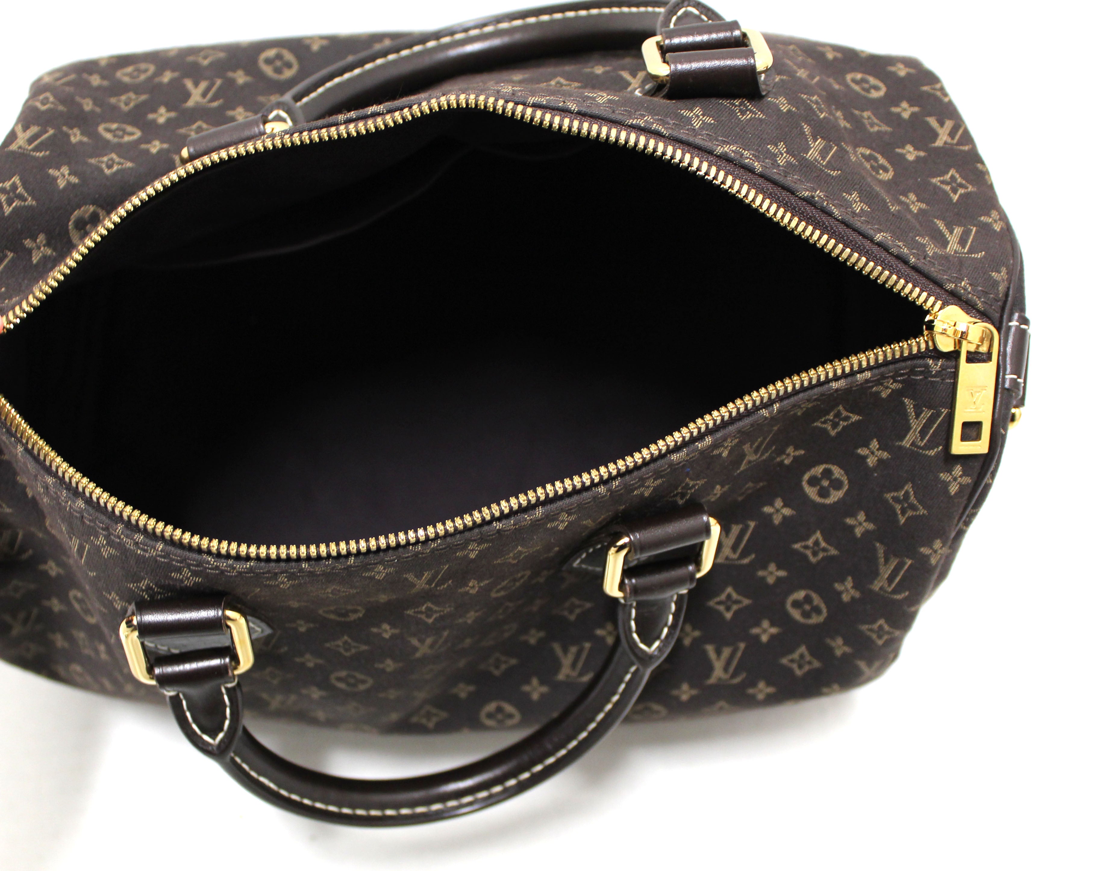 Authentic Louis Vuitton Speedy 30 Handbag - Brown Mini Lin Canvas Crossbody Bag with Adjustable Strap | Perfect for Travel, Work & Everyday Use