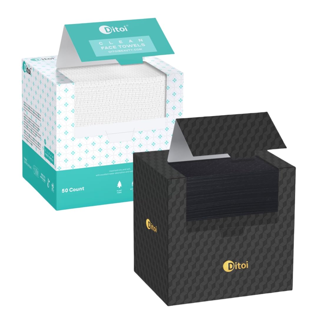 50 Pack Soft & Absorbent Face Towels | Premium Graphene Facial Towels for Gentle Cleansing & Exfoliation | Ideal for Skincare, Makeup Removal & Spa Use