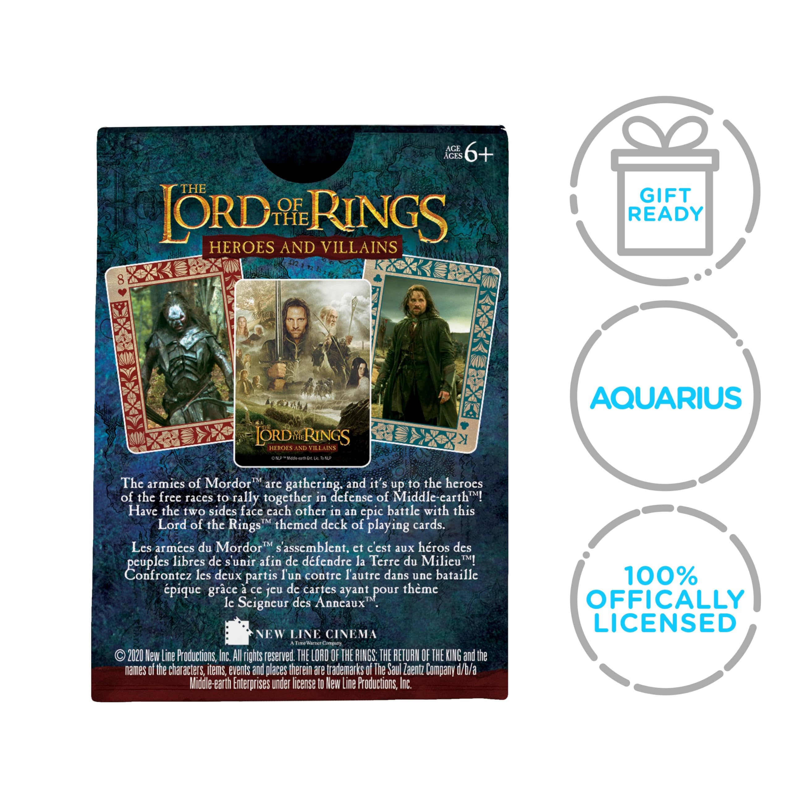 Lord of The Rings Playing Cards - Official LOTR Themed Deck with Heroes & Villains for Poker, Magic & Collectors | Perfect for Game Nights & Tolkien Fan Gifts