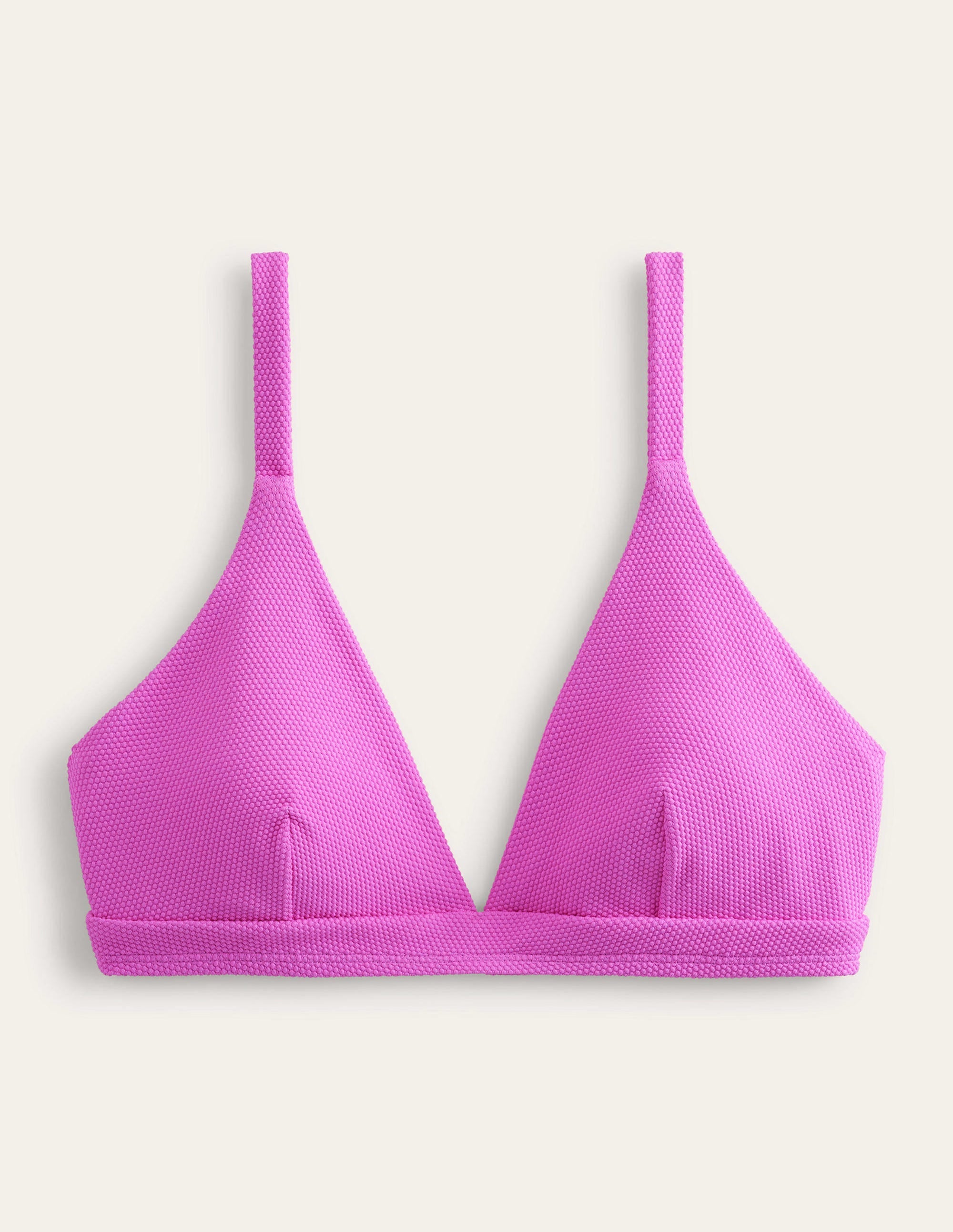Arezzo V-Neck Bikini Top - Amazing Pink Texture Swimwear for Women | Perfect for Beach, Pool & Summer Vacations