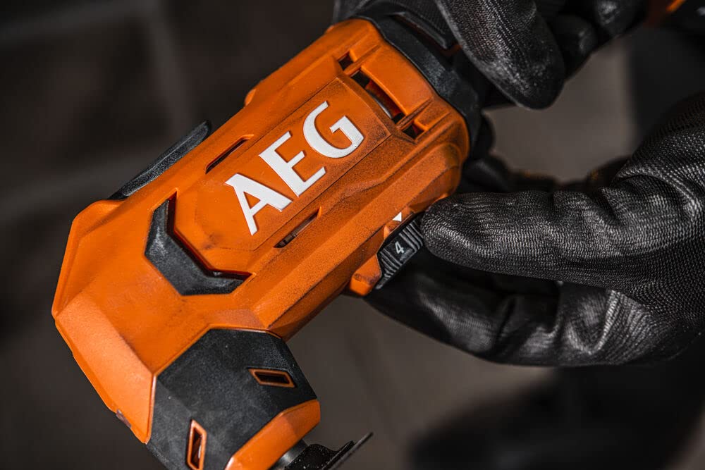 AEG Cordless Multi-Tool - 6-Speed Variable, SoftGrip Handle, Pro18V Battery - Cutting, Sanding, Polishing, Sawing, Milling, Scraping - Perfect for DIY Projects, Home Renovation & Woodworking