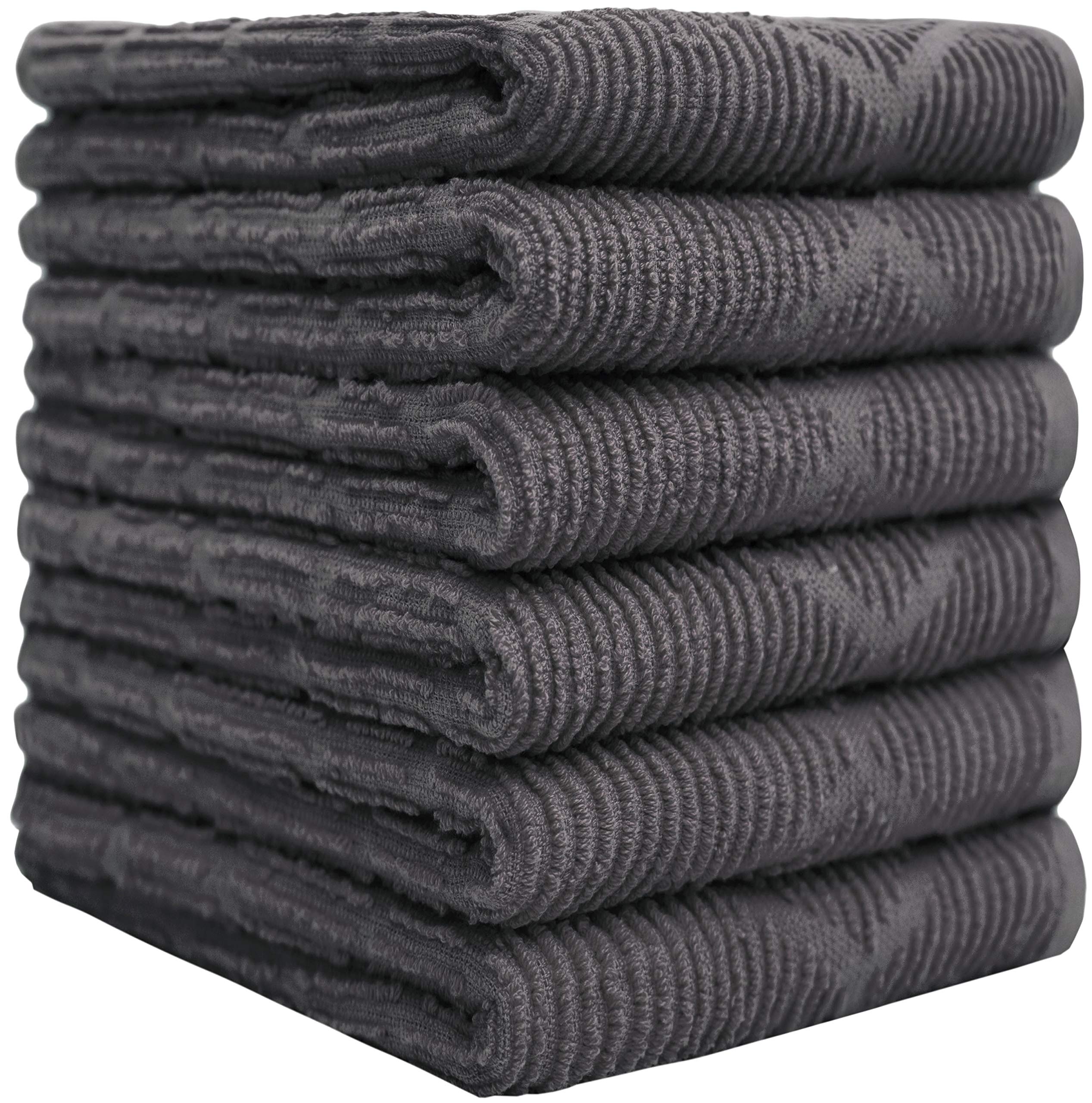 Premium Cotton Kitchen Towels Set (6 Pack, 16