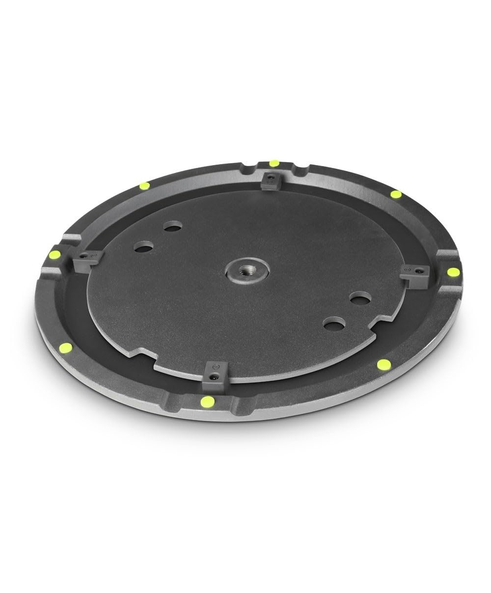 Heavy Duty Speaker Stand with Plate Base & Weight Plate - Cast Iron Black | Perfect for Home Theater, Studio Monitors & PA Systems