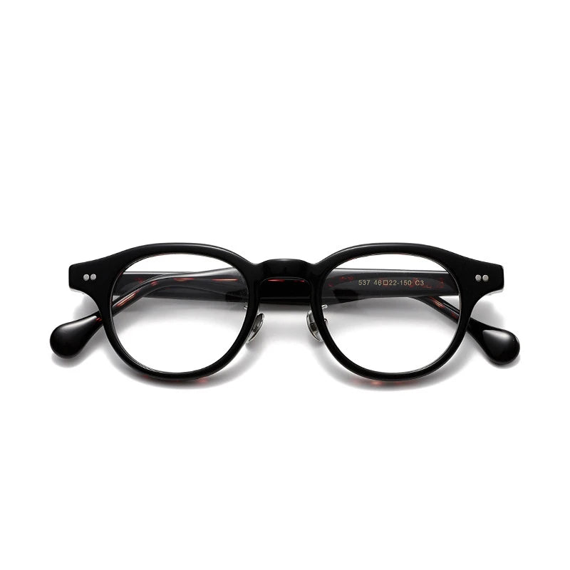 Aror Unisex Full Rim Oval Round Acetate Eyeglasses 842537 - Lightweight & Durable Frame for Men & Women - Perfect for Reading, Working & Daily Wear