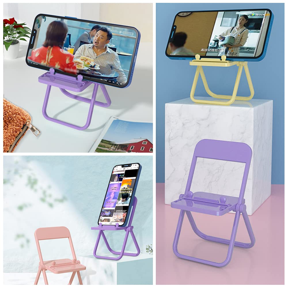 Adjustable Phone Holder Stand - Foldable Mobile Phone Mount for Bedroom, Dining Room & Office - Perfect for Watching Videos, Reading & Video Calls