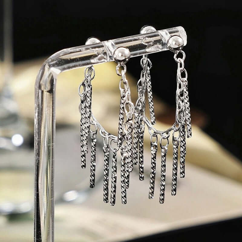Elegant Gold Chain Tassel Waterfall Earrings for Women | Fashion Dangle Drop Earrings | Perfect for Parties, Weddings & Evening Events | R1554