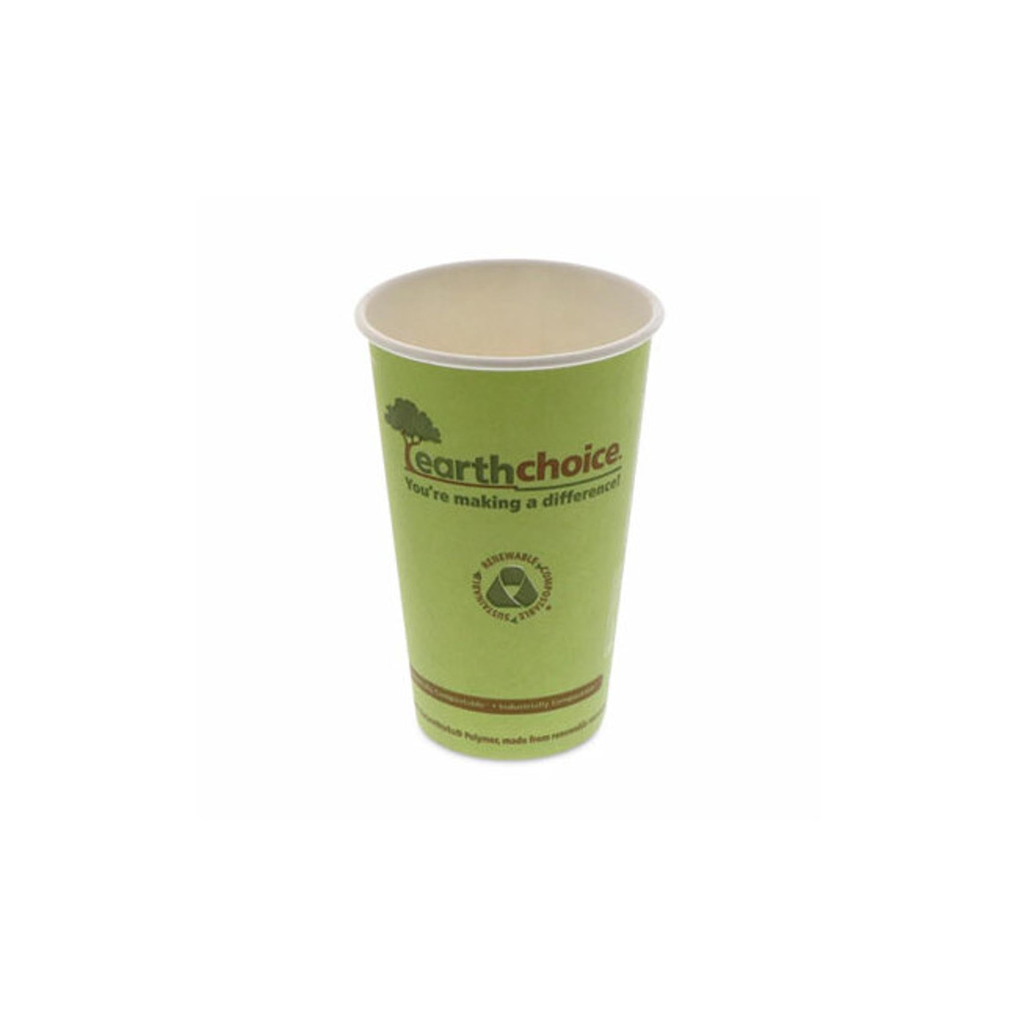 Eco-Friendly Pactive DPHC16EC Earthchoice Hot Cups - 16 Oz, Green, 1000 Count (Case of 1000) | Perfect for Coffee, Tea & Hot Beverages at Cafes, Offices & Events