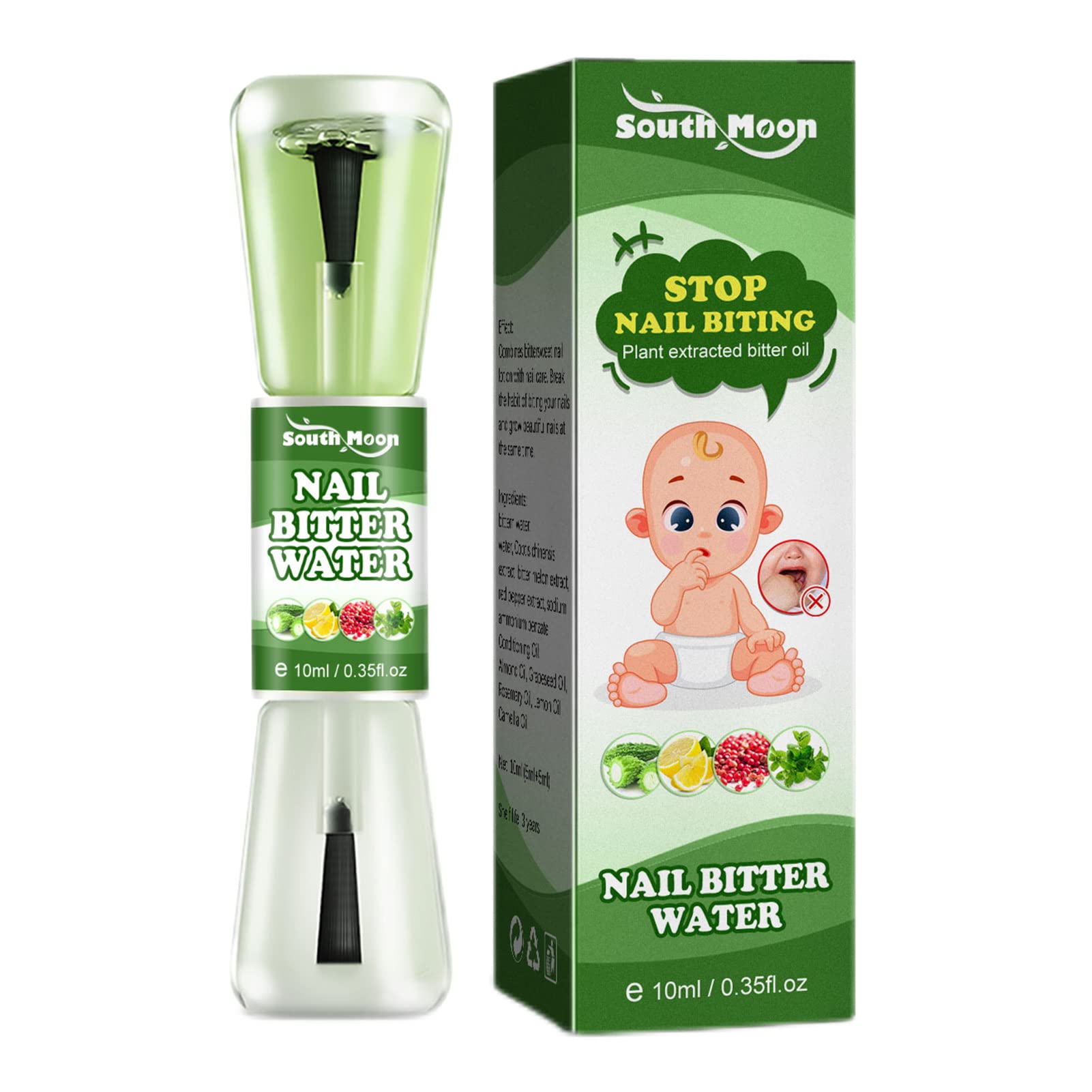 Anti Nail Biting Polish for Adults & Kids - Bitter Taste Nail Treatment to Stop Nail Biting Habit - Double Ended Nail Bitter Solution for Healthy Nails | Perfect for Home, Office & Travel Use