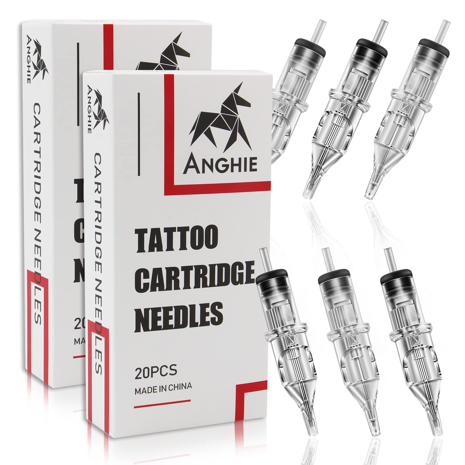 40Pcs Disposable Tattoo Needles Cartridge - Mixed Round Liner, Shader & Magnum Needles for Professional Tattoo Artists | Perfect for Line Work, Shading & Coloring Tattoos