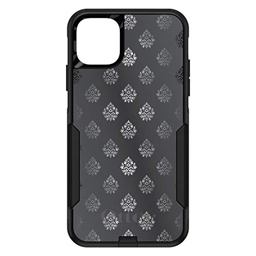 Silver Grey Black White Damask On Black Case