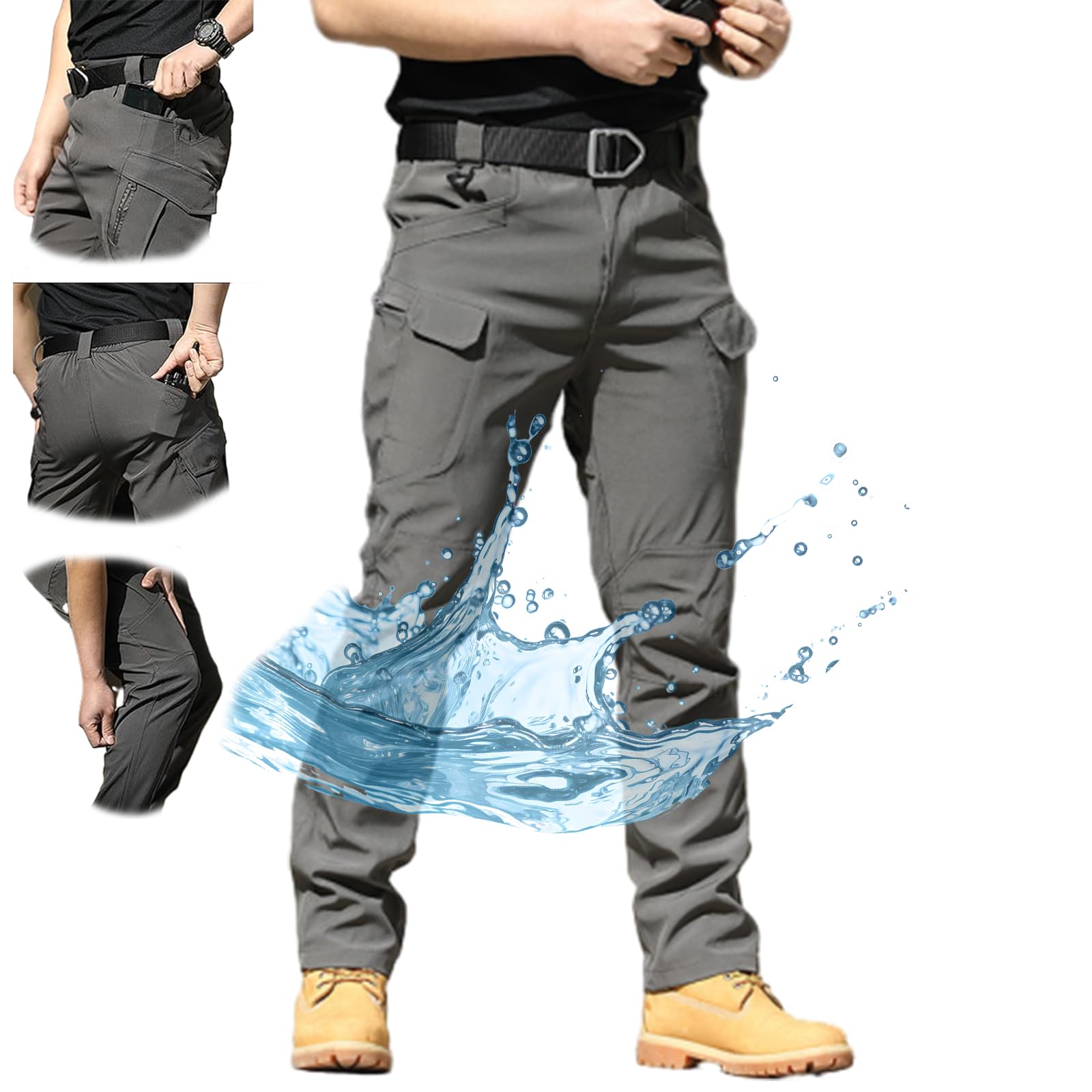 Flexcamo Tactical Waterproof Cargo Pants for Men - Durable Outdoor Work Pants with Multiple Pockets - Perfect for Hiking, Hunting & Military Use