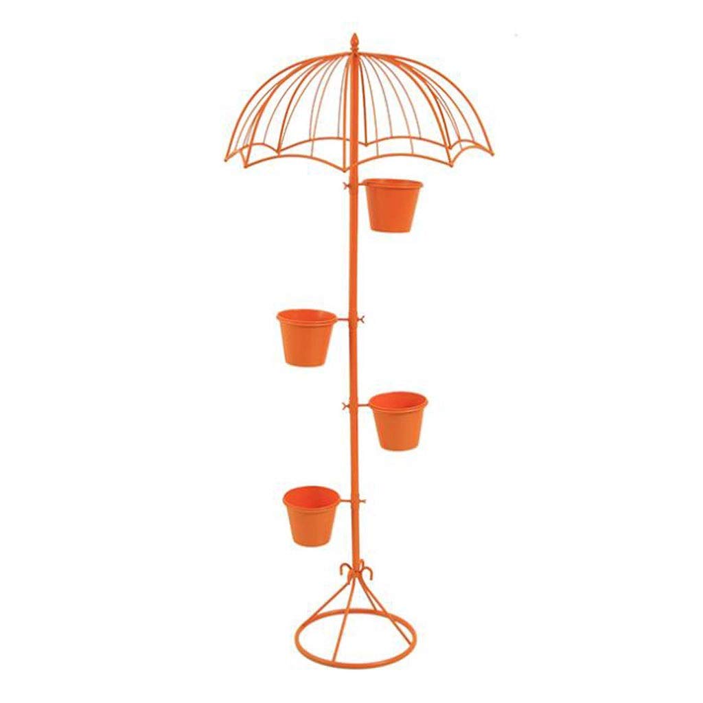 Creative Orange Plant Stand Rack - Indoor Flower Display Shelf for Home, Balcony, Living Room & Bedroom - Perfect for Decorating with Potted Plants, Umbrella Stand & More