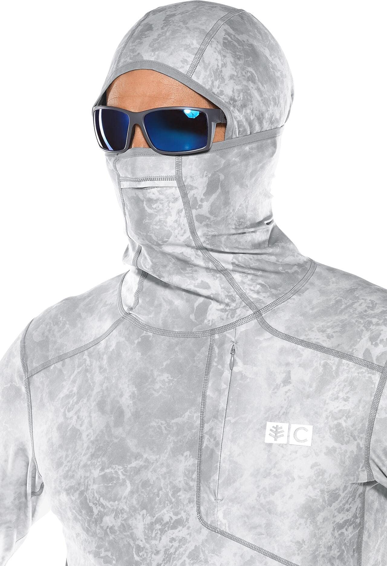 Coolibar UPF 50+ Men's Andros Fishing Hoodie - Sun Protective Shirt with Long Sleeves for Outdoor Activities, Hiking, and Water Sports