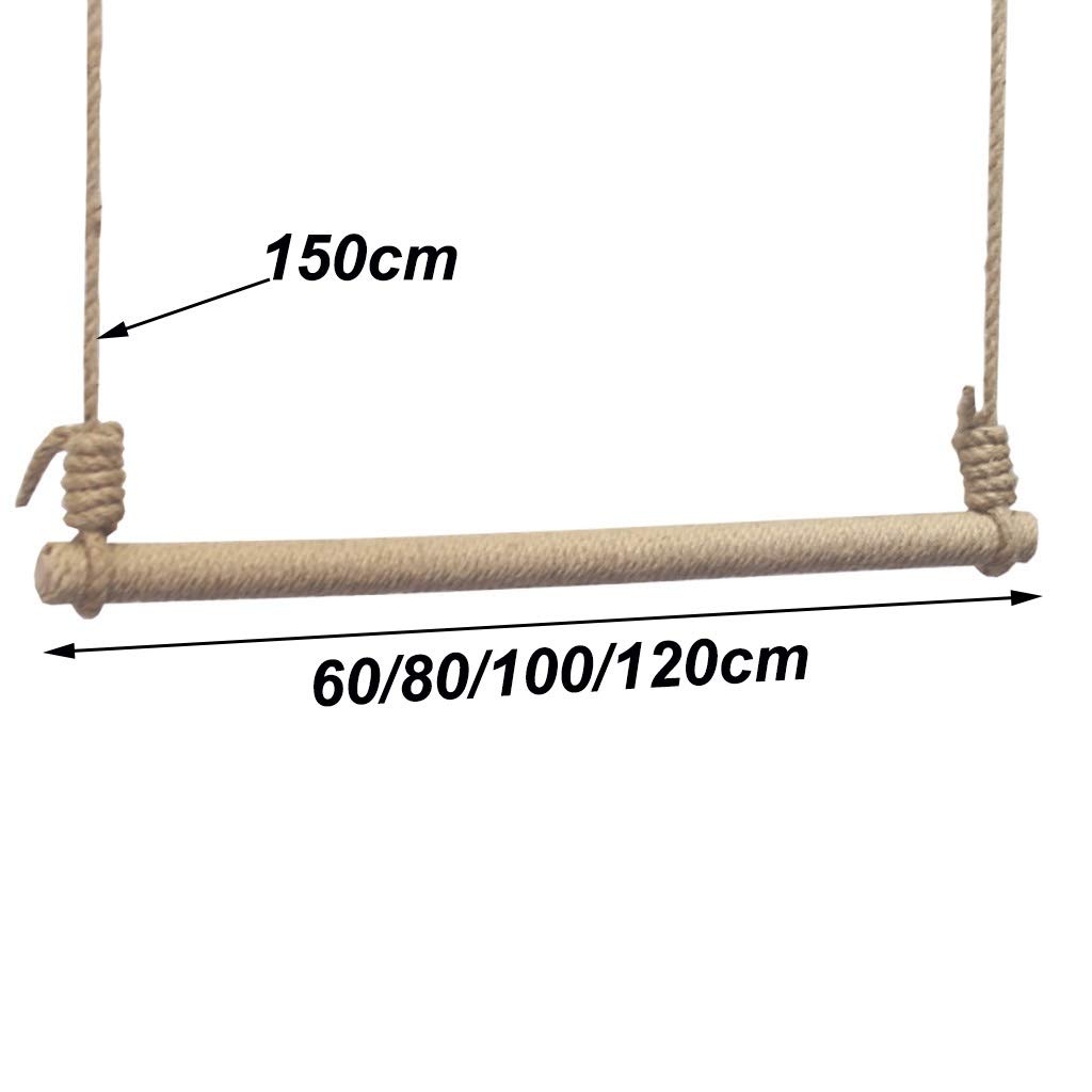 Wooden Wall-Mounted Clothes Rail with Hemp Rope - 100cm Clothing Display Garment Rack for Stores, Boutiques & Home Organization - Perfect for Retail Displays, Bedroom Storage & Space-Saving Solutions