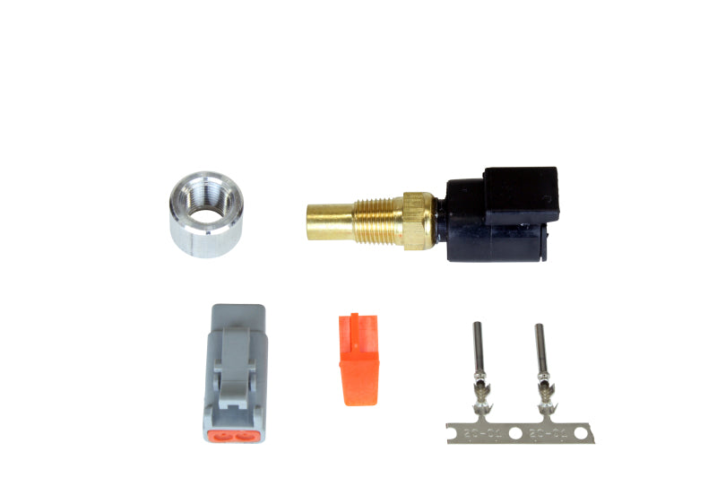 AEM Universal 1/8in PTF Water Coolant Oil Temperature Sensor Kit with Deutsch Style Connector - Perfect for Automotive, Marine & Industrial Applications