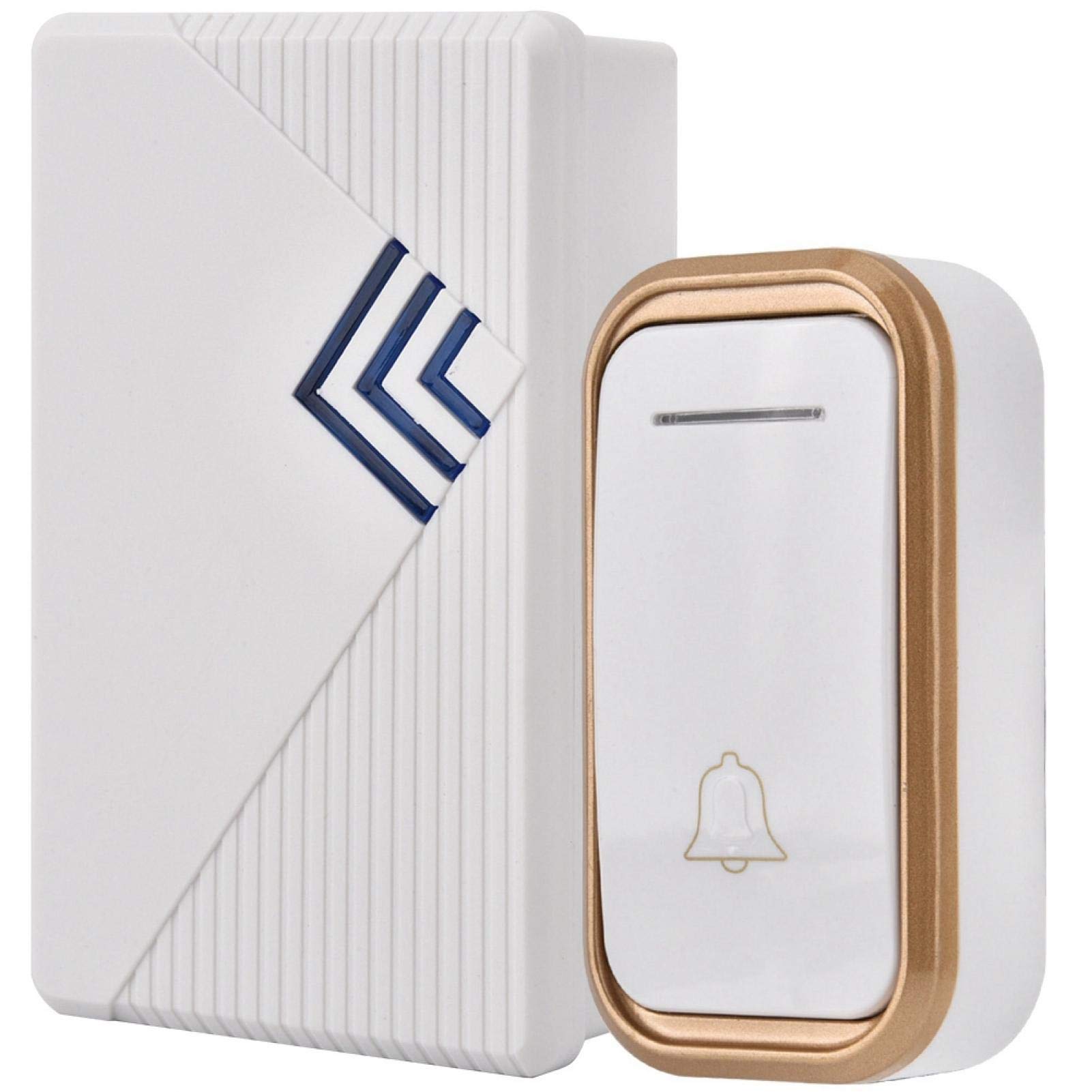 Smart Wireless Doorbell - IP44 Waterproof Outdoor Doorbell with 38 Chime Tones for Home & Office Security | Perfect for Front Door, Backyard & Business Entrance