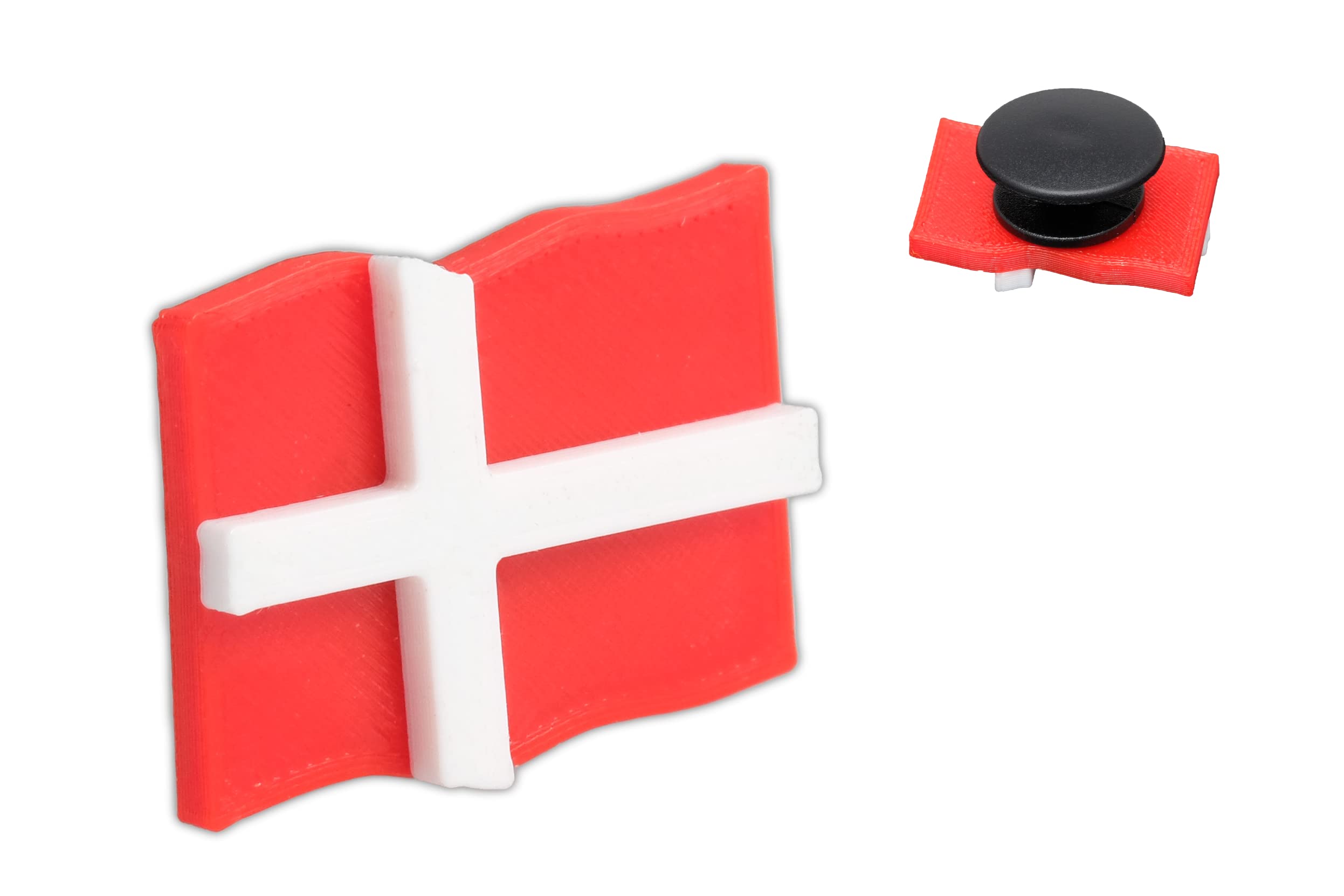 Denmark Flag Shoe Charm - Handmade Pride Accessory for Shoes & Sneakers