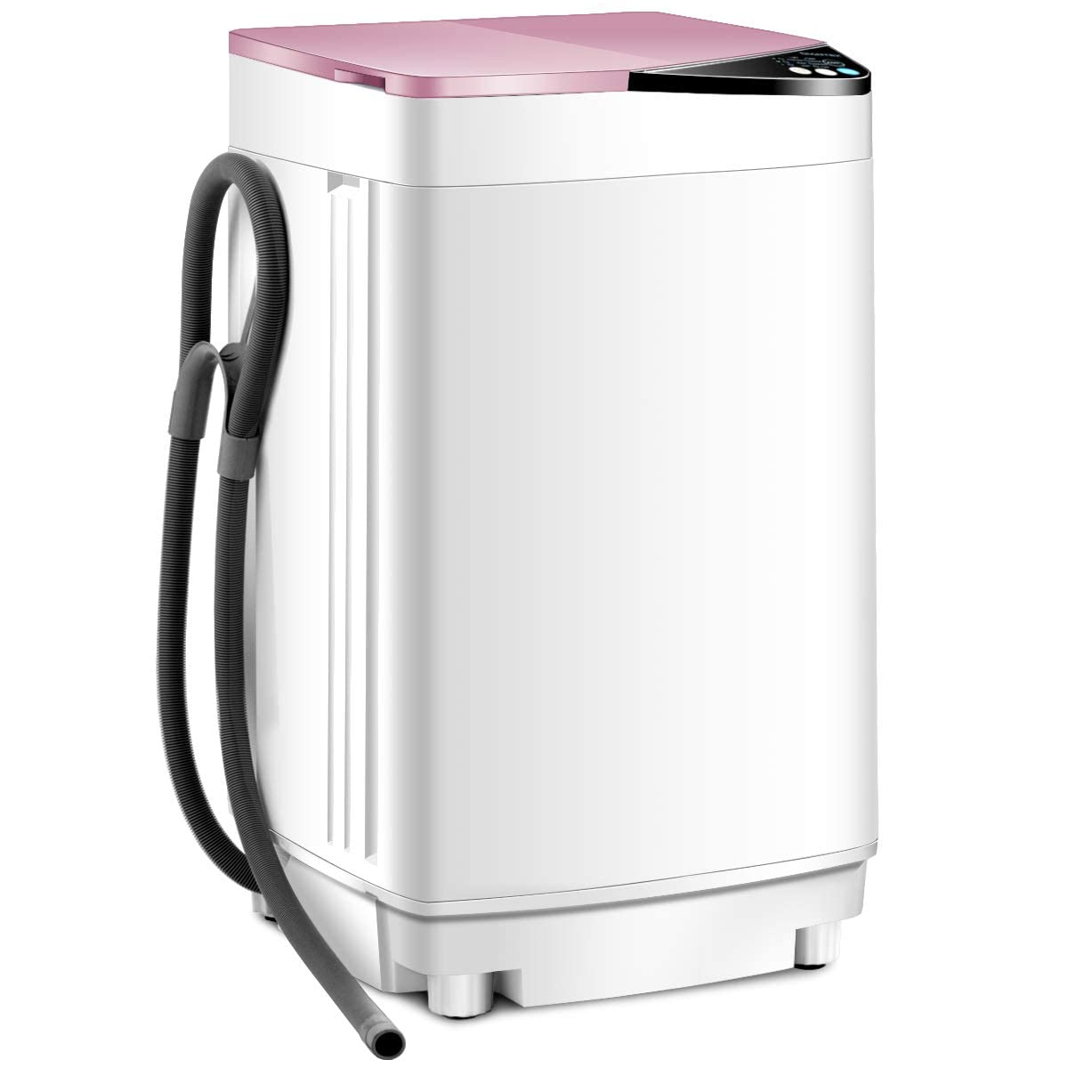 RELAX4LIFE 7.7 lbs Portable Compact Washing Machine with Dryer - 6 Wash Programs, 3 Water Levels, Imbalance Adjustment - Perfect for Dorm, RV, Apartments & Small Spaces (Pink) - Ideal for Travel, Camping & Tiny Home Living