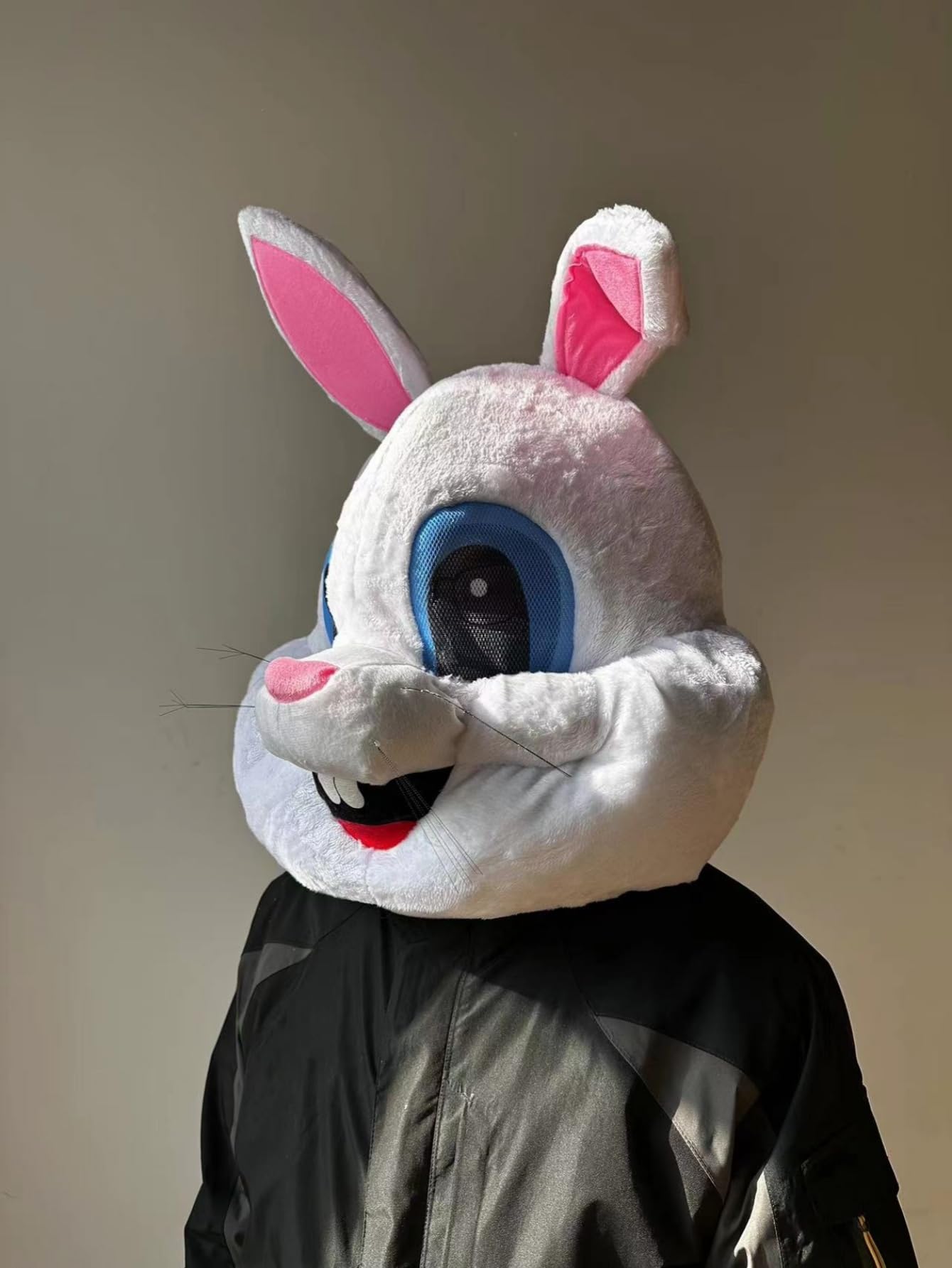 Cute Plush Bunny Costume for Adults & Kids - Easter Bunny Animal Mask Headpiece for Halloween, Cosplay, and Party Mascot (Brown) | Perfect for Easter Celebrations, Halloween Costume Parties, and Themed Events