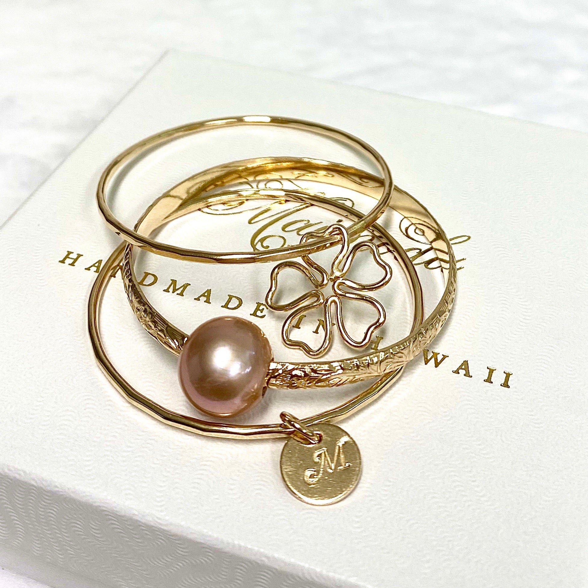 Exquisite Tahitian Pearl Princess Bangles Set (B490) - Elegant Jewelry for Women, Perfect for Weddings, Parties & Special Occasions
