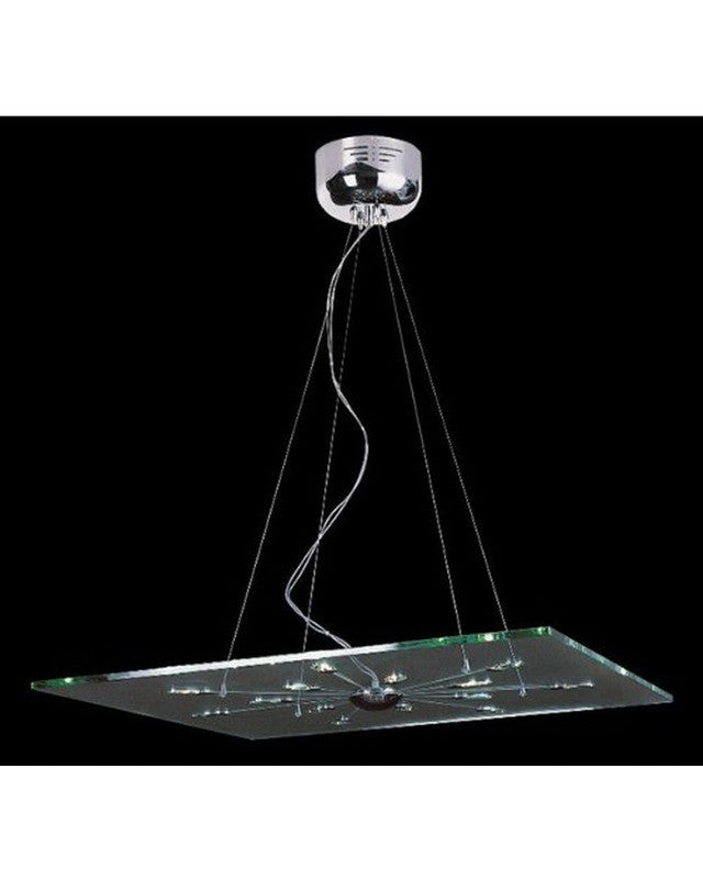 Trans Globe Lighting MDN 641 14-Light Modern Pendant Chandelier in Polished Chrome Finish - Elegant Dining Room & Kitchen Island Lighting Fixture