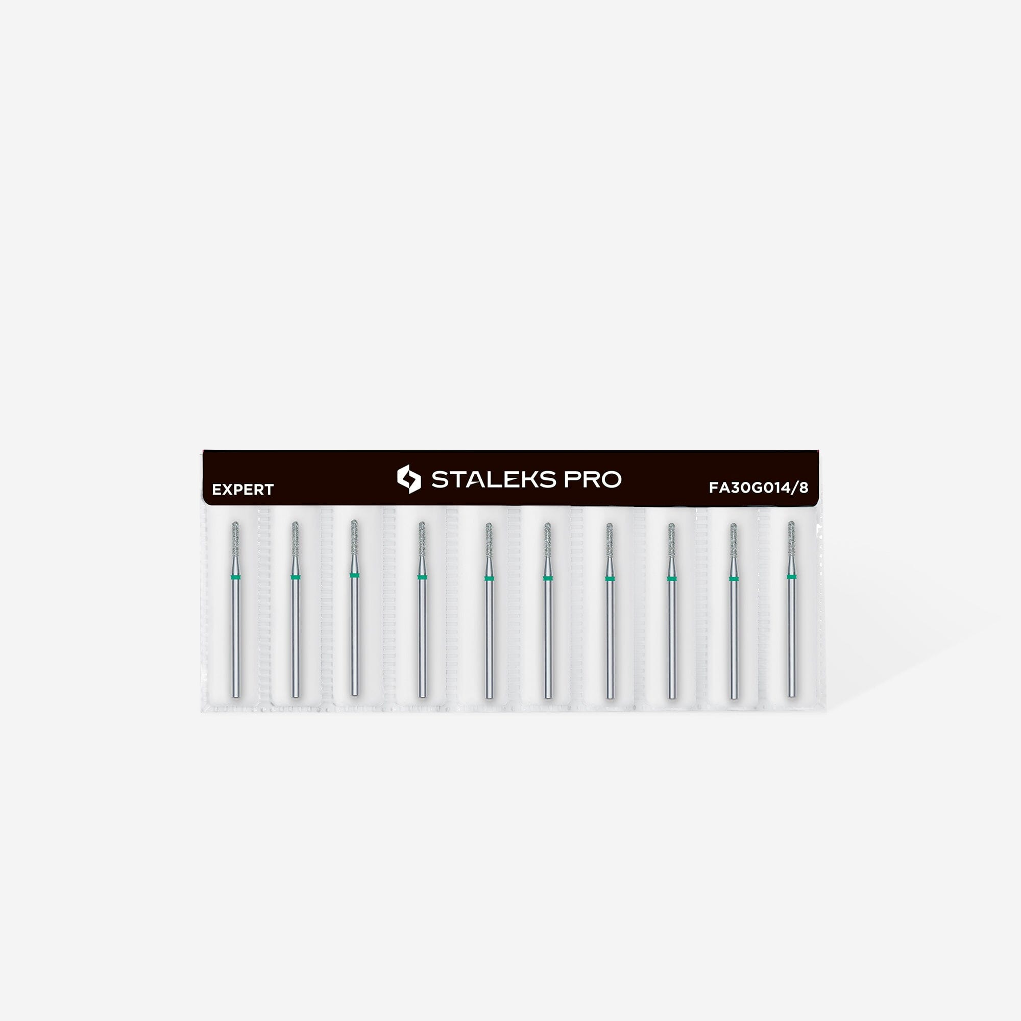 Staleks Diamond Nail Drill Bit - Rounded Cylinder Green 1.4mm for Professional Manicure & Pedicure | Perfect for Acrylic Nails, Gel Polish Removal & Nail Art