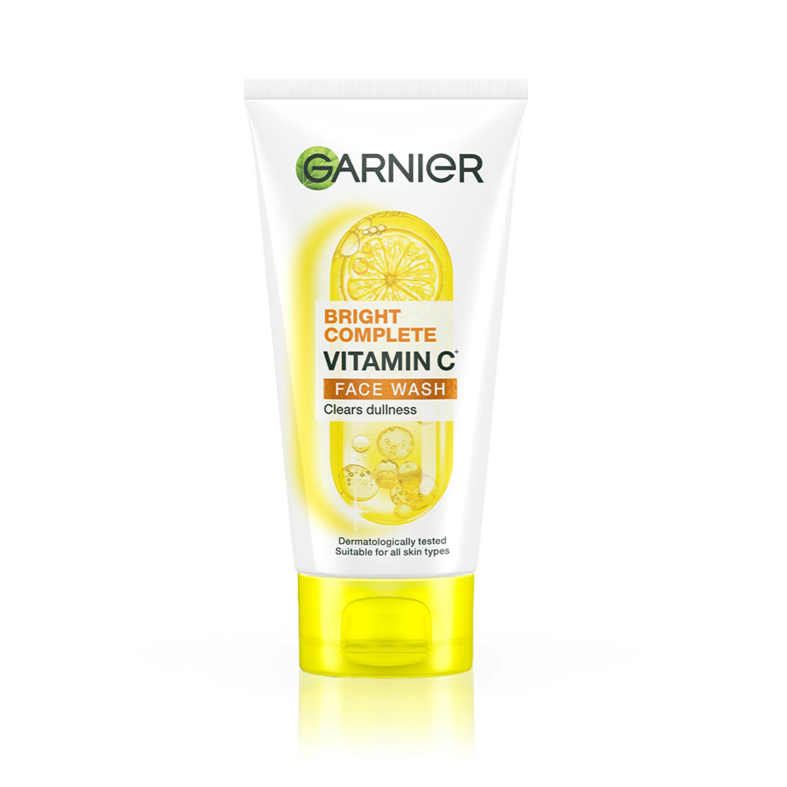 Garnier Skin Naturals Bright Complete Vitamin C Face Wash for Brighter & Glowing Skin - Daily Cleanser for All Skin Types (150g) - Perfect for Morning & Night Skincare Routine