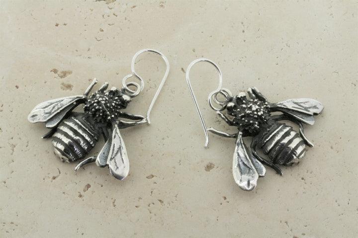 Bee Drop Earrings for Women - Large Dangle Hoop Earrings, Handmade Gold Plated Jewelry, Perfect for Parties, Weddings & Special Occasions