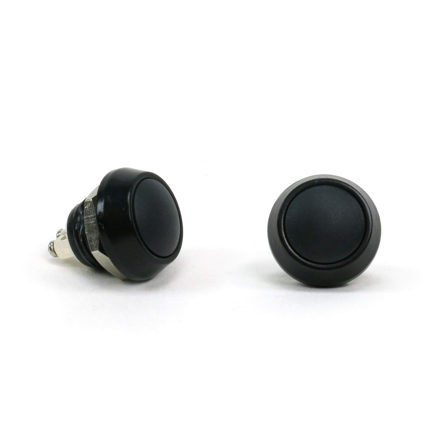 Keep It Clean 18475 12mm Momentary Black Anodized Push Button Switch - Perfect for DIY Electronics, Arcade Machines & Control Panels