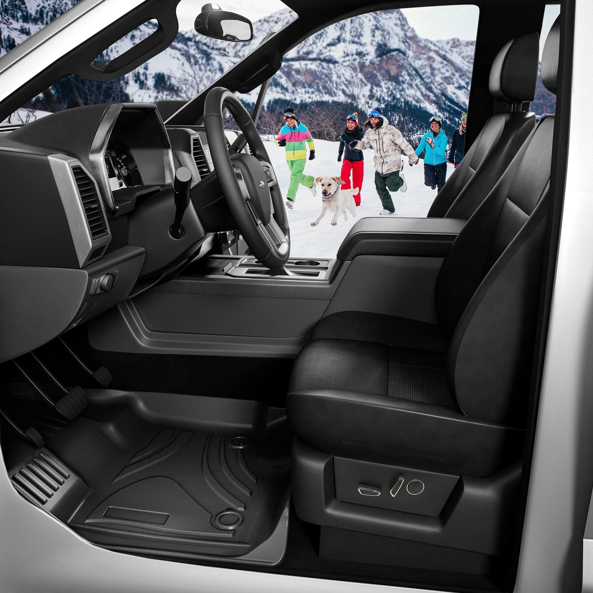 **2025 2024 2023 Honda CR-V (Non-Hybrid) Custom Fit All-Weather Floor Mats & Cargo Liner - TPE Front Rear Row & Trunk Mat Set, Black - Durable Car Accessories for Daily Commute & Road Trips**