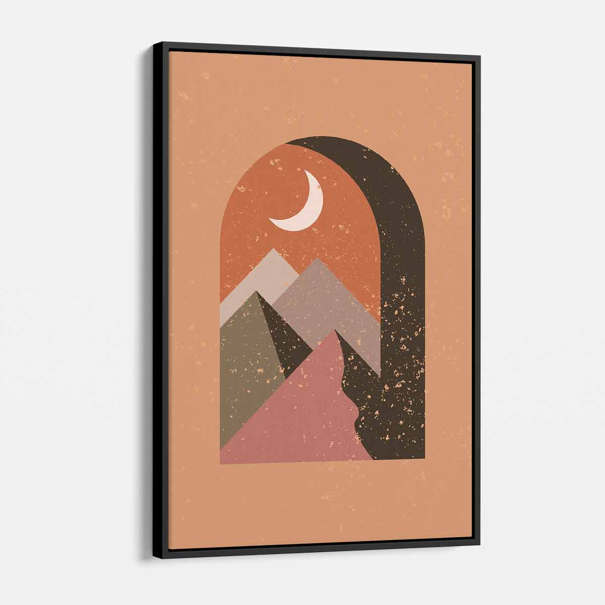 Orange Mountains Wall Art Canvas Print - Modern Landscape Painting for Living Room, Bedroom & Office Decor