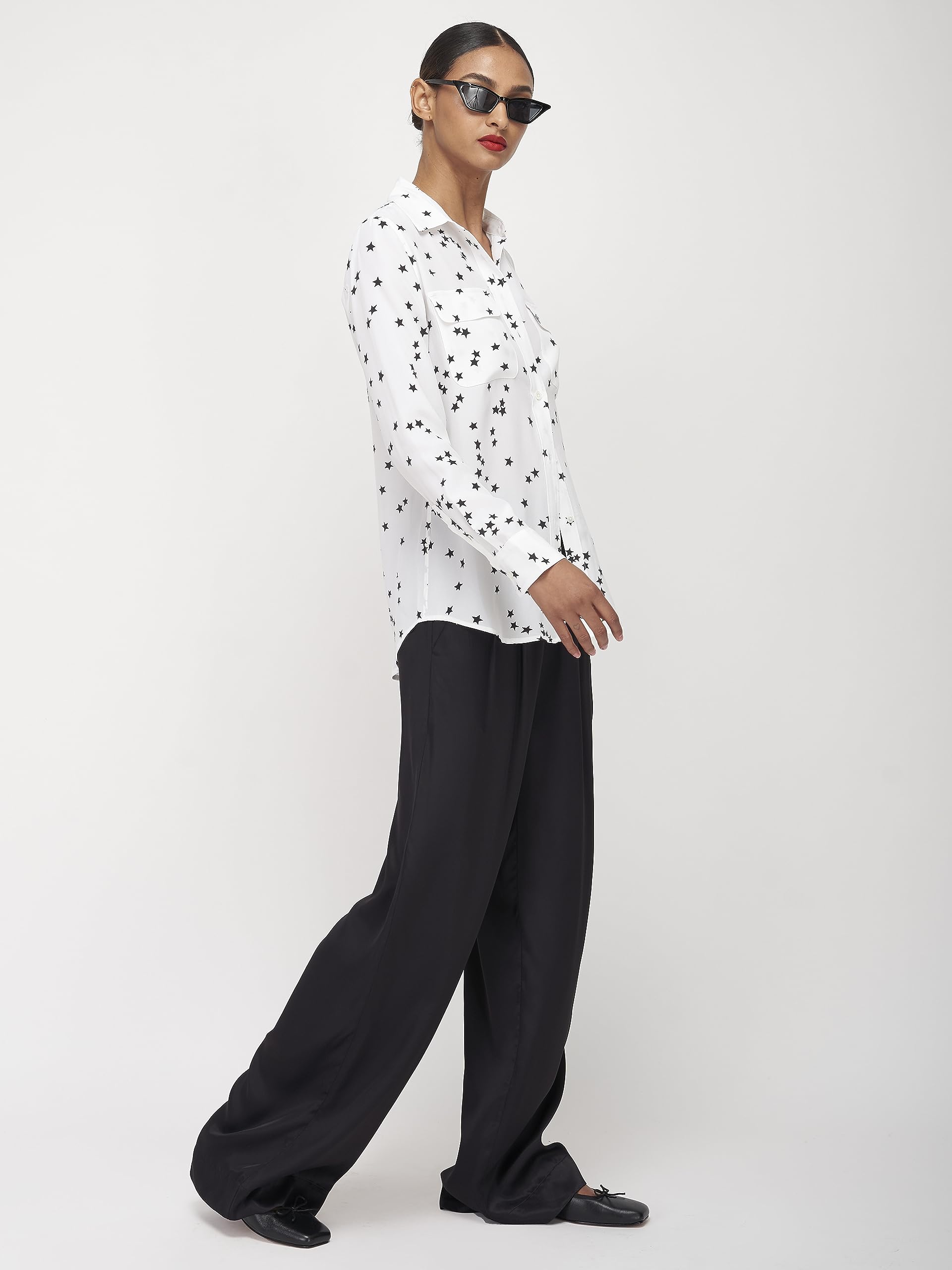 Women's Slim Fit Signature Button Down Shirt - Professional Office Wear & Casual Outfit Essential