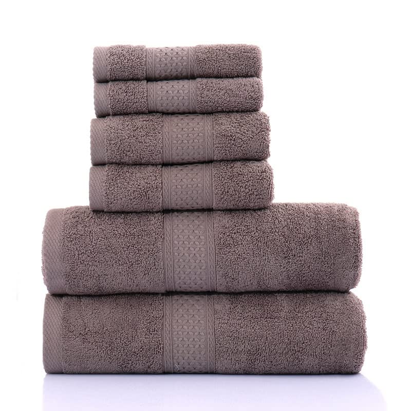 Premium Cotton Bath Towel Set - Ultra Soft & Highly Absorbent Quick-Dry 6-Piece Set (2 Bath Towels, 2 Hand Towels, 2 Washcloths) | Blue | Perfect for Spa, Gym, Beach & Luxury Bathroom Decor
