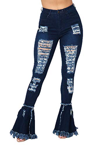 Distressed Flared Dark