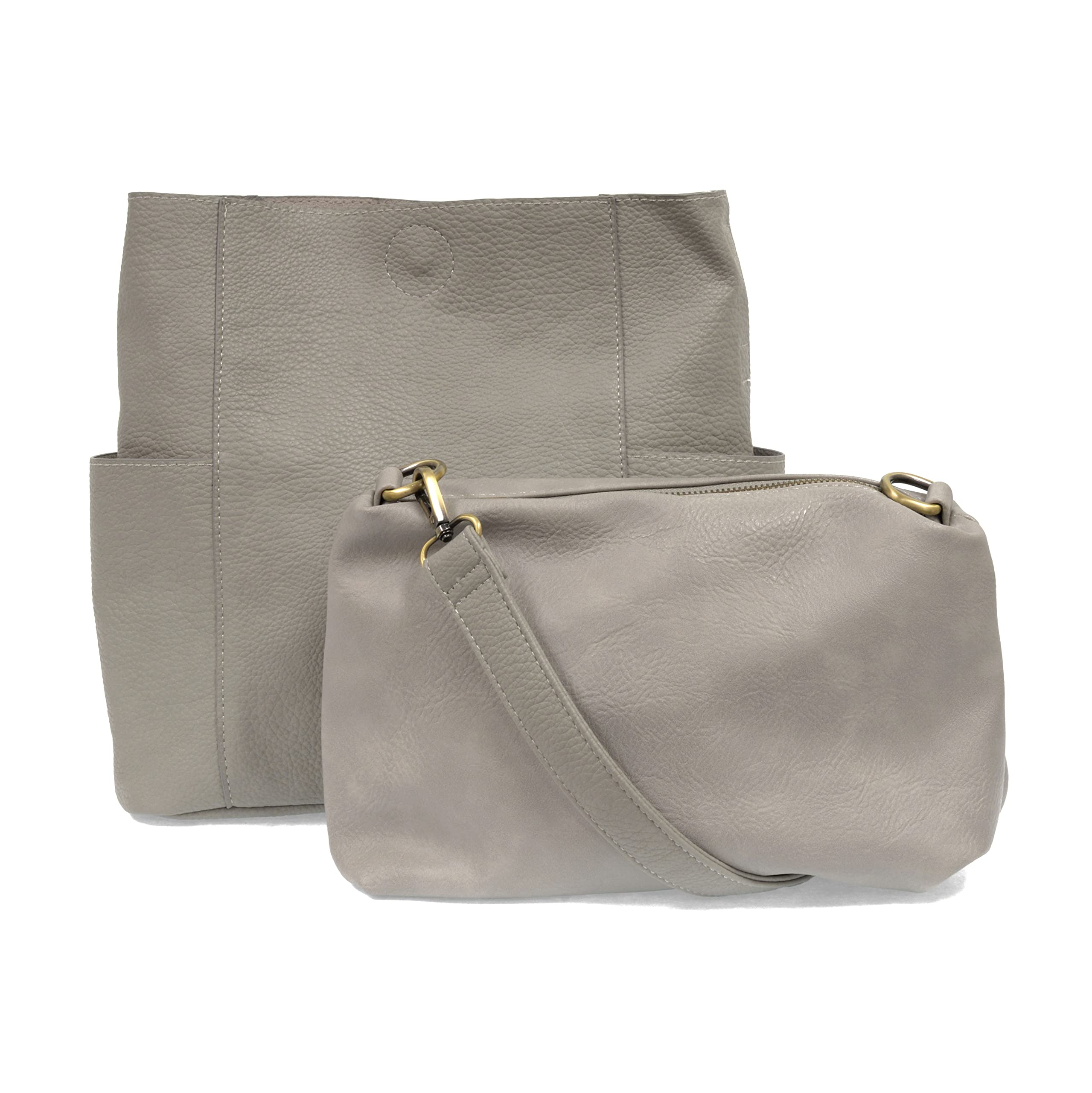 Joy Susan Side-Pocket Bucket Bag - Kayleigh Crossbody Purse for Women | Fashionable Leather Shoulder Bag with Adjustable Strap | Perfect for Work, Travel & Everyday Use