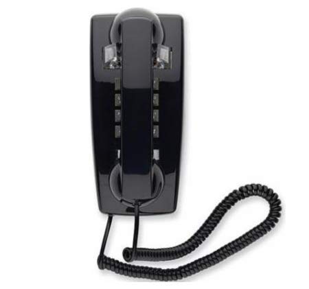 Industrial Wall Phone with Dialpad & Wallplate - Black Retro Office Phone for Warehouse, Factory & Workshop - HQTelecom