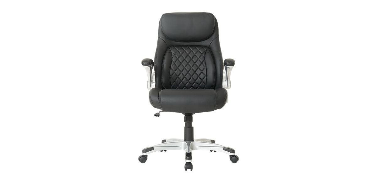NOUHAUS Ergonomic Office Chair with PU Leather - Adjustable Lumbar Support & Posture Correction for Home & Office Workspaces
