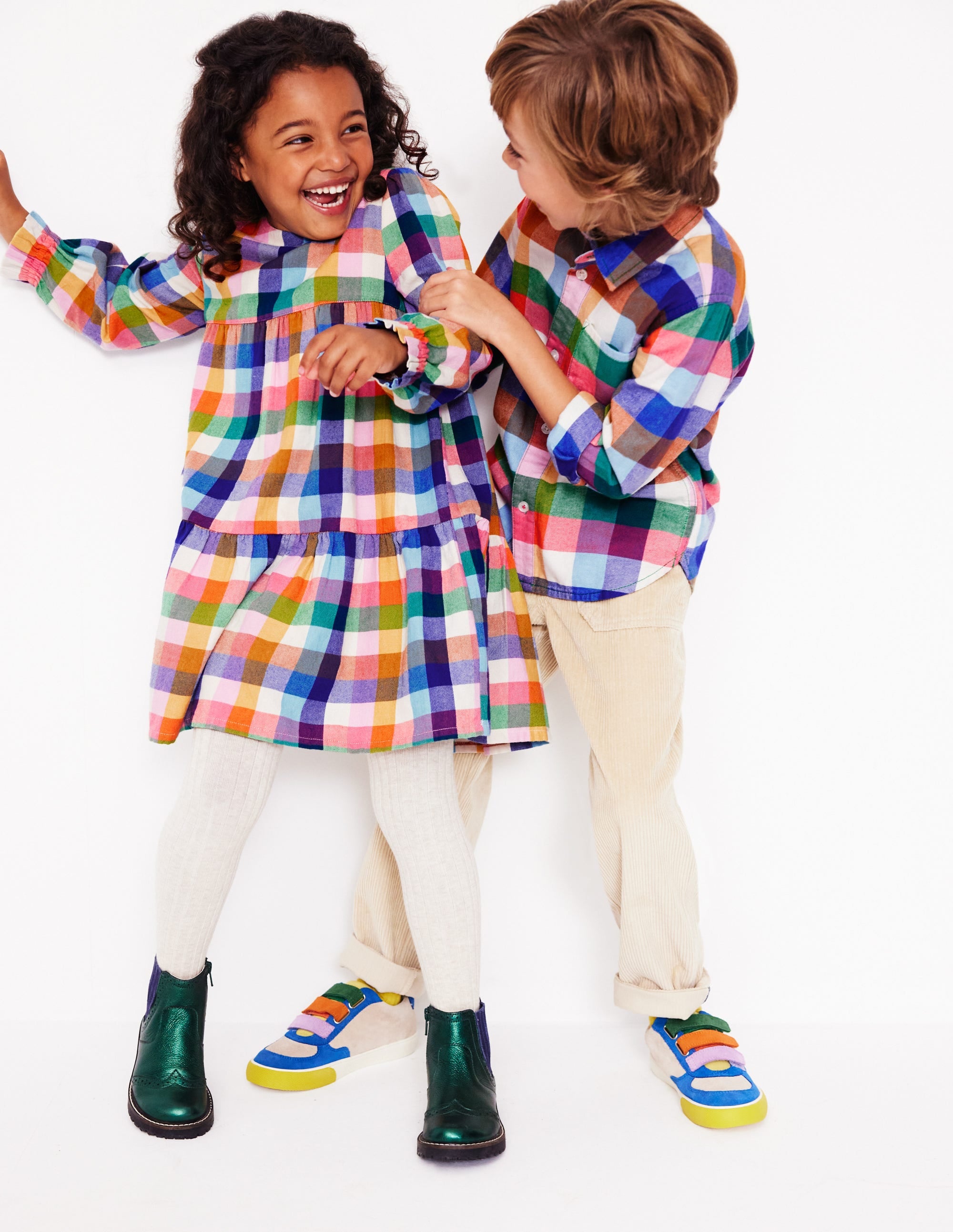 Betsy Tiered Twirly Dress - Multicolor Gingham Summer Dress for Women & Girls - Perfect for Parties, Weddings & Outdoor Events