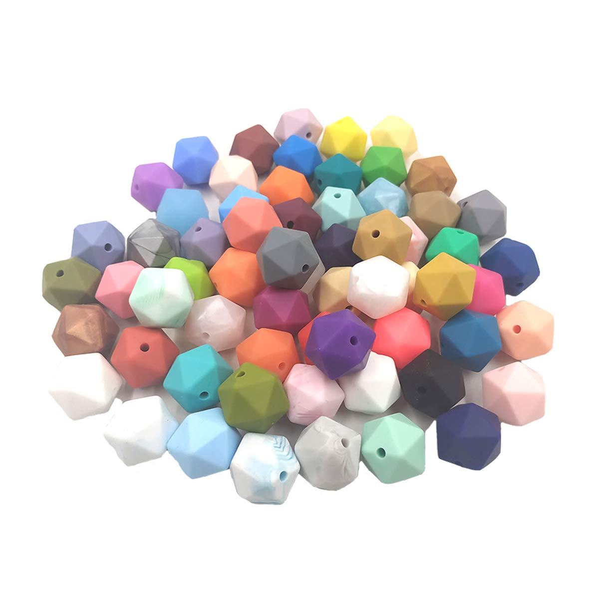 17mm Silicone Pearl Beads for DIY Jewelry & Keychains - 30pcs