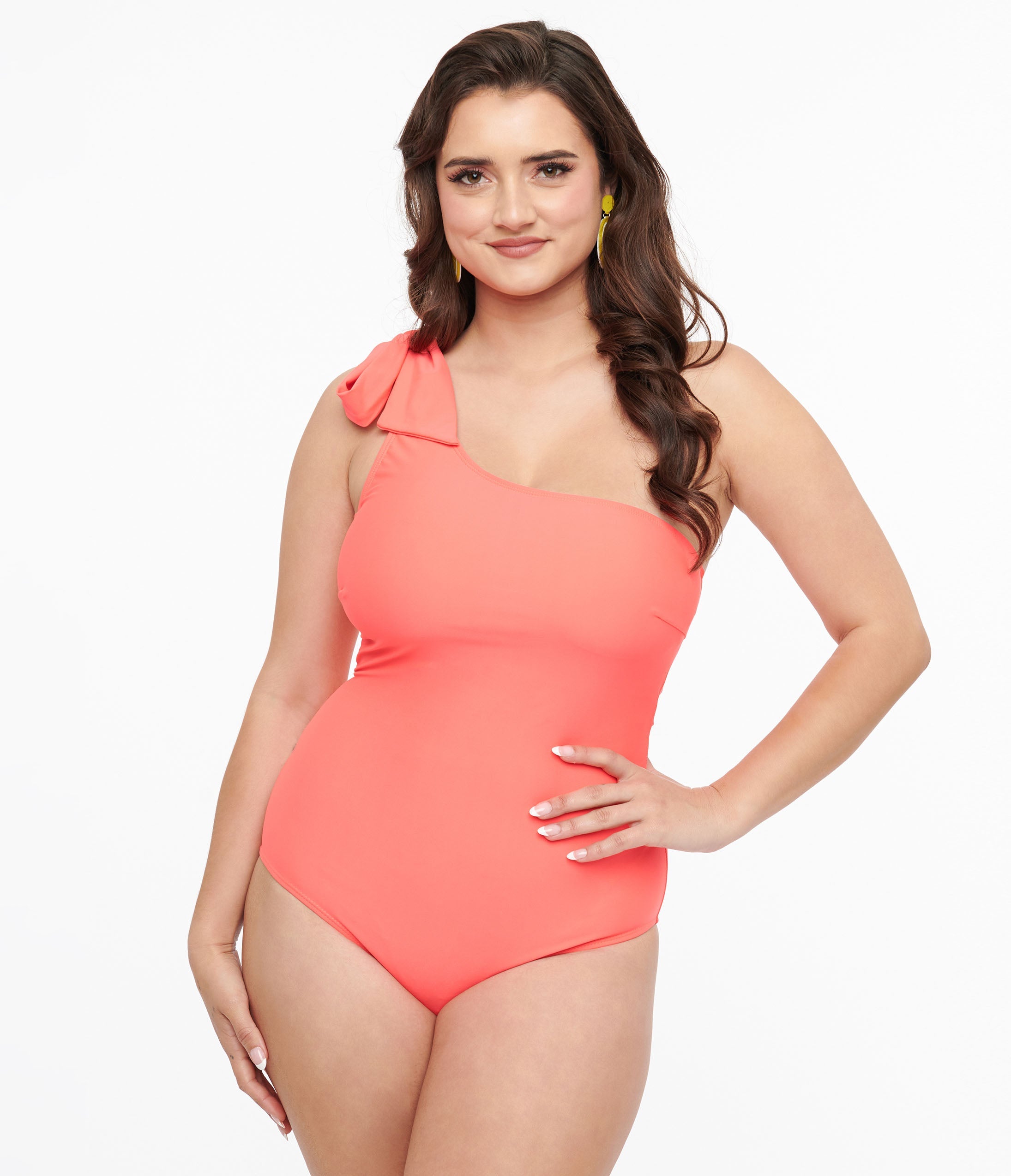 Coral One Shoulder One Piece Swimsuit for Women - Sexy Summer Beachwear | Perfect for Pool Parties, Vacations & Tropical Getaways